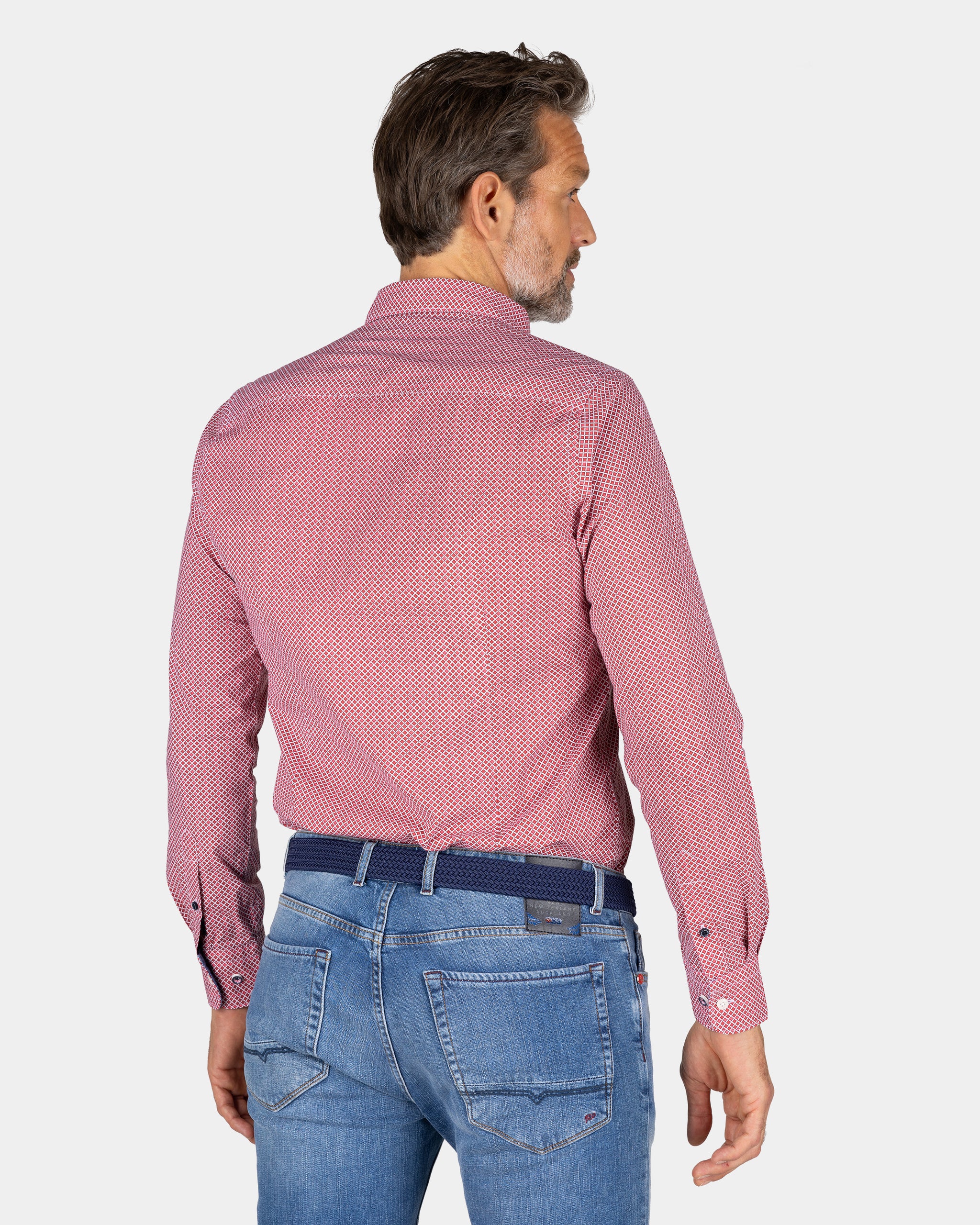 Rood katoenen stretch overhemd - Reef Red Rood katoenen stretch overhemd - Reef Red