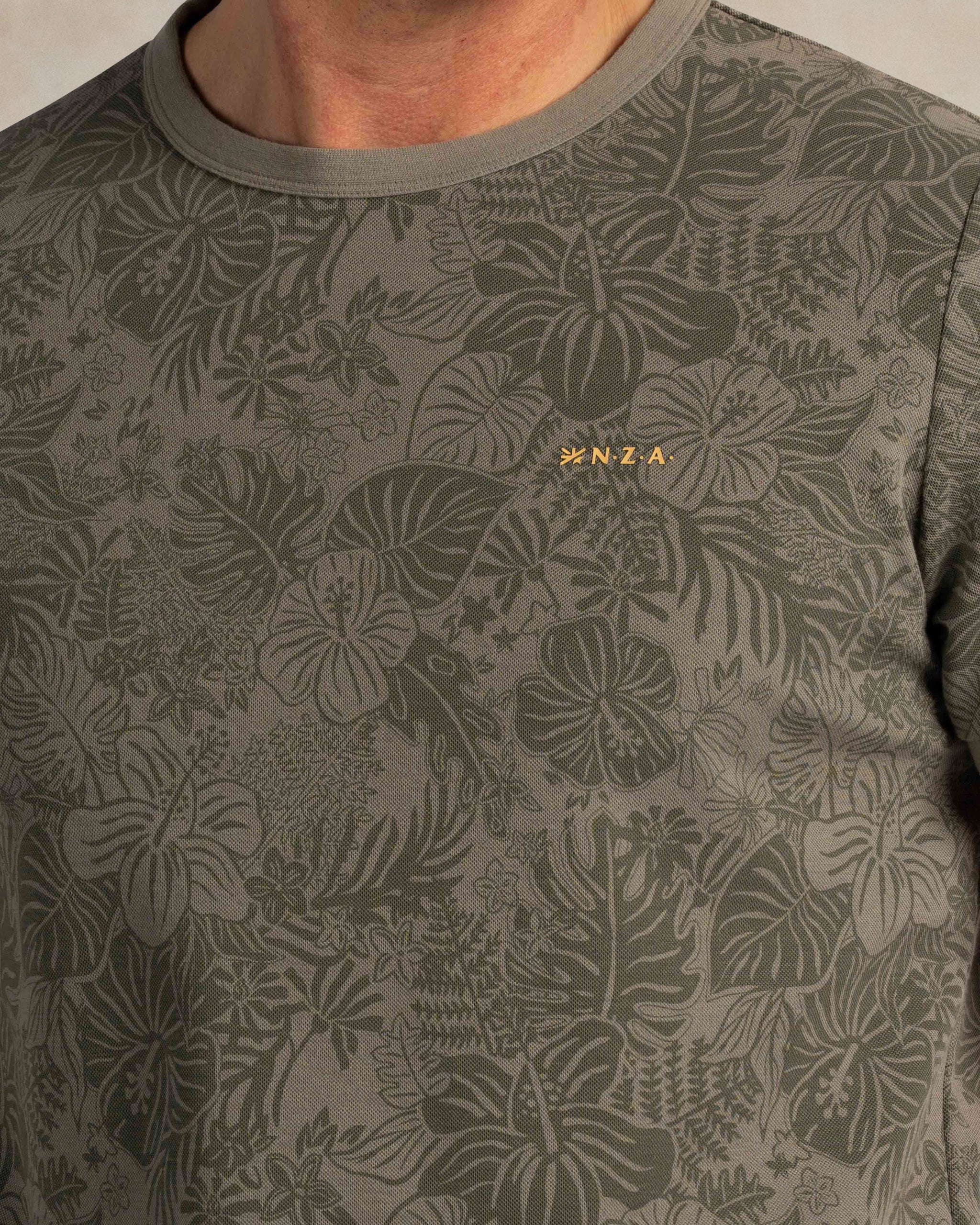 Donkergroen t-shirt met print Donkergroen t-shirt met print