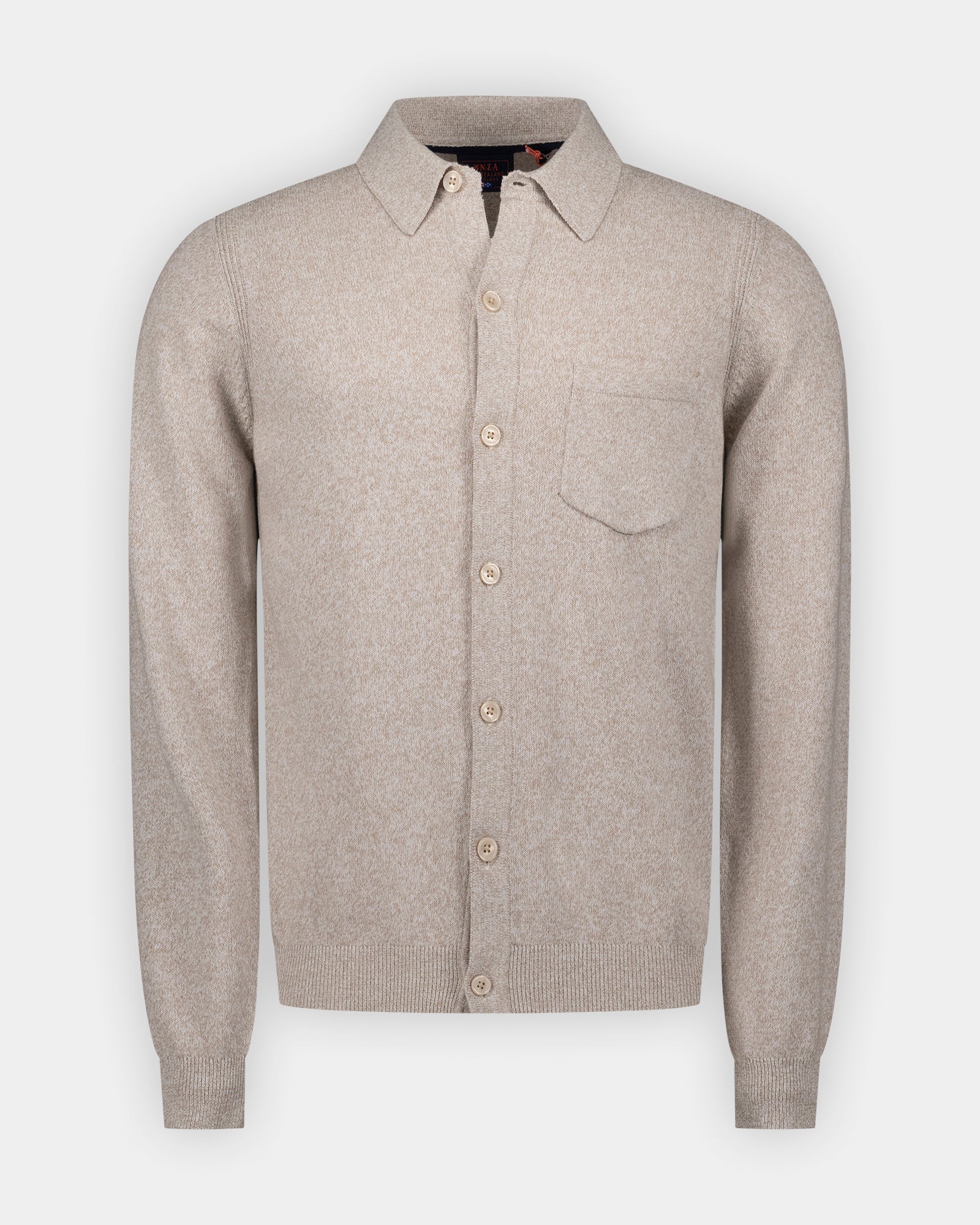 Ecru katoenen trui met knopen Ecru katoenen trui met knopen