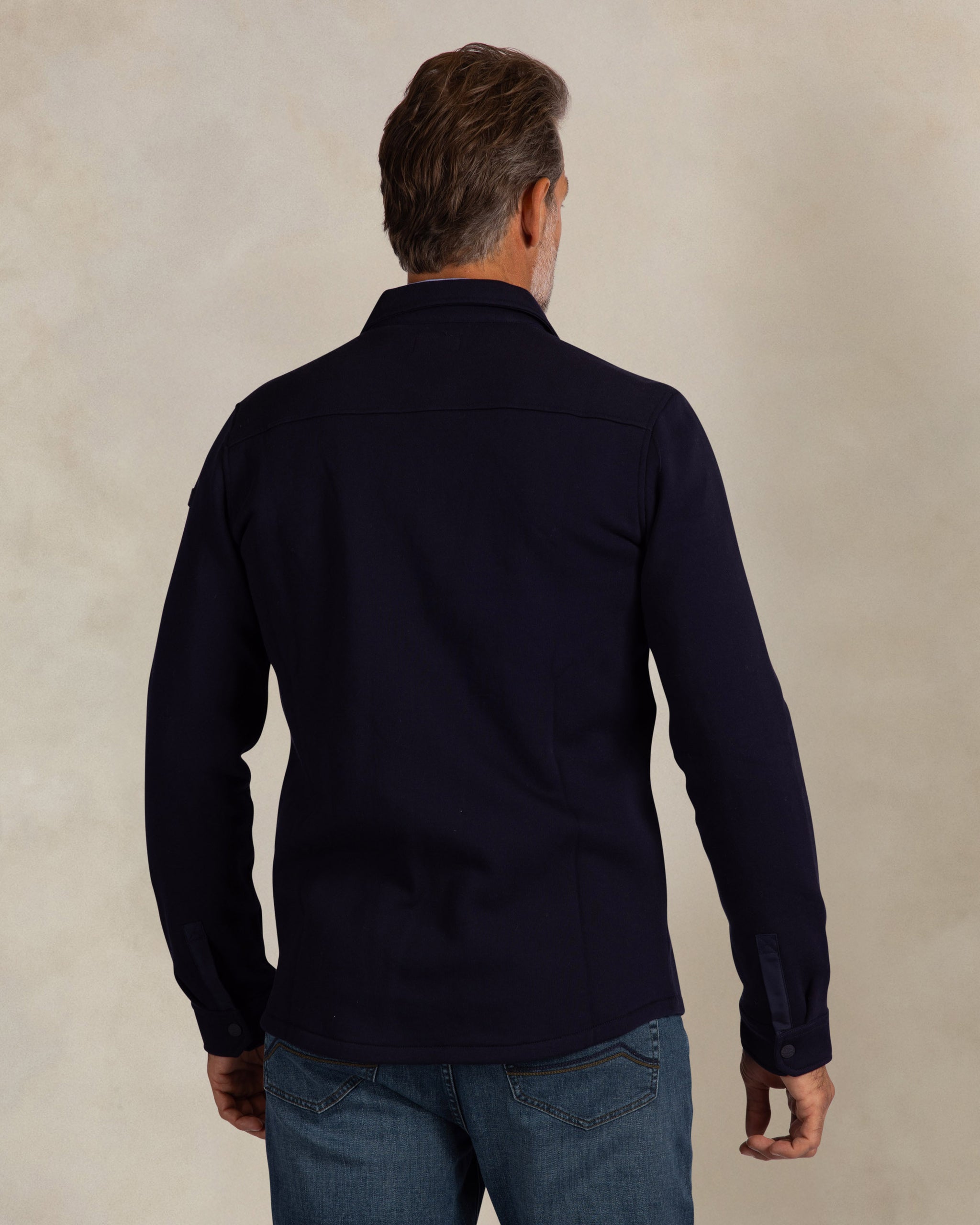 Veste sweat en coton 100% bleu marine chiné Veste sweat en coton 100% bleu marine chiné