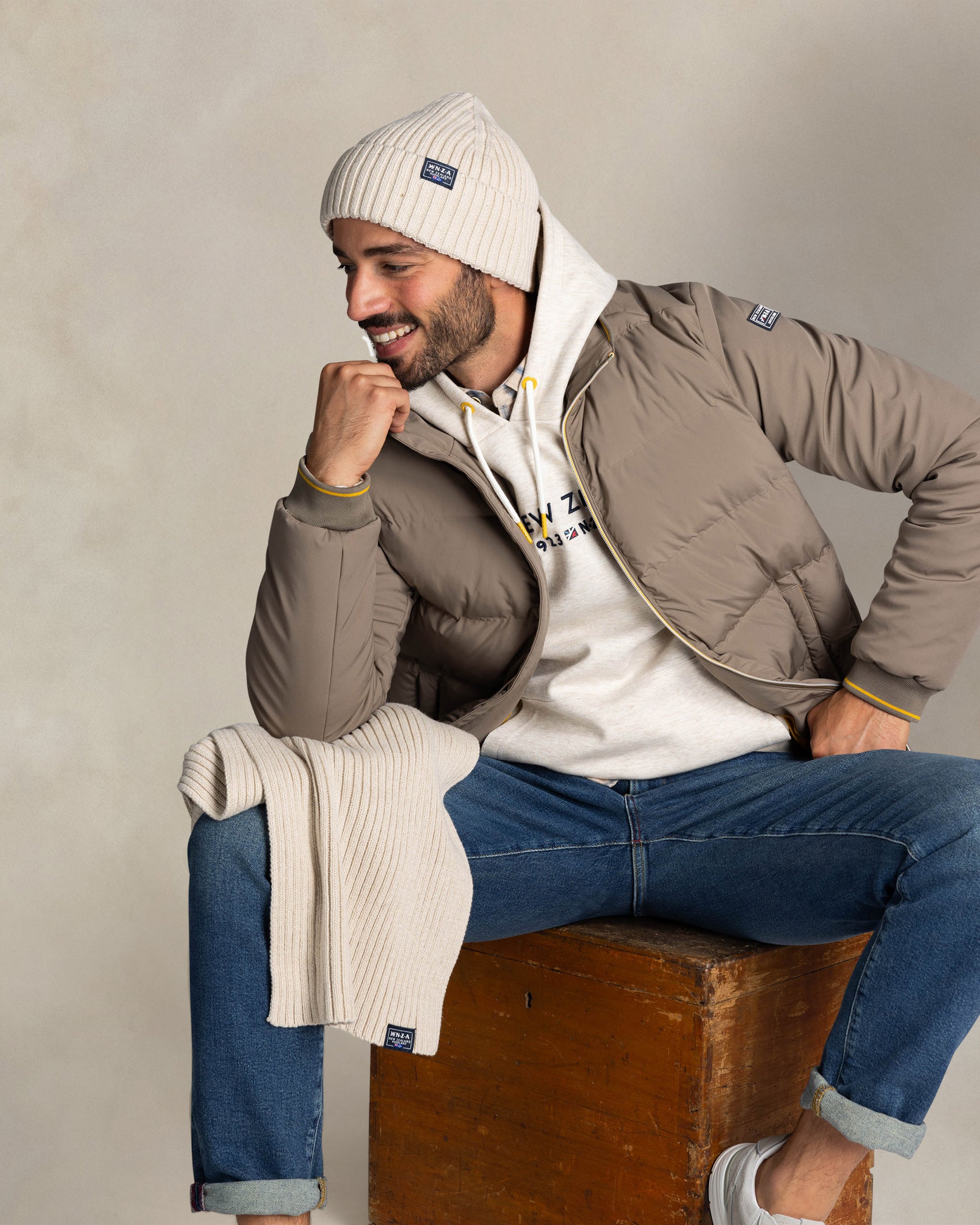 Ecru Baumwollmütze Ecru Baumwollmütze