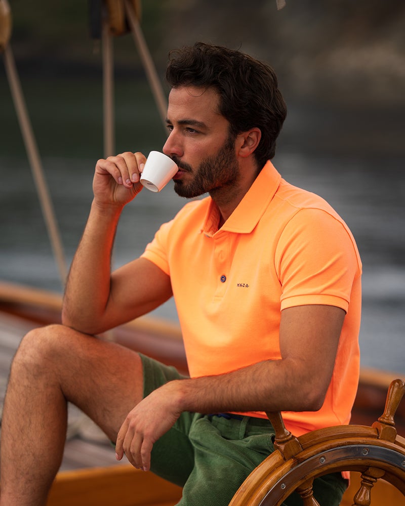 Oranges Baumwoll-Stretch-Poloshirt Oranges Baumwoll-Stretch-Poloshirt