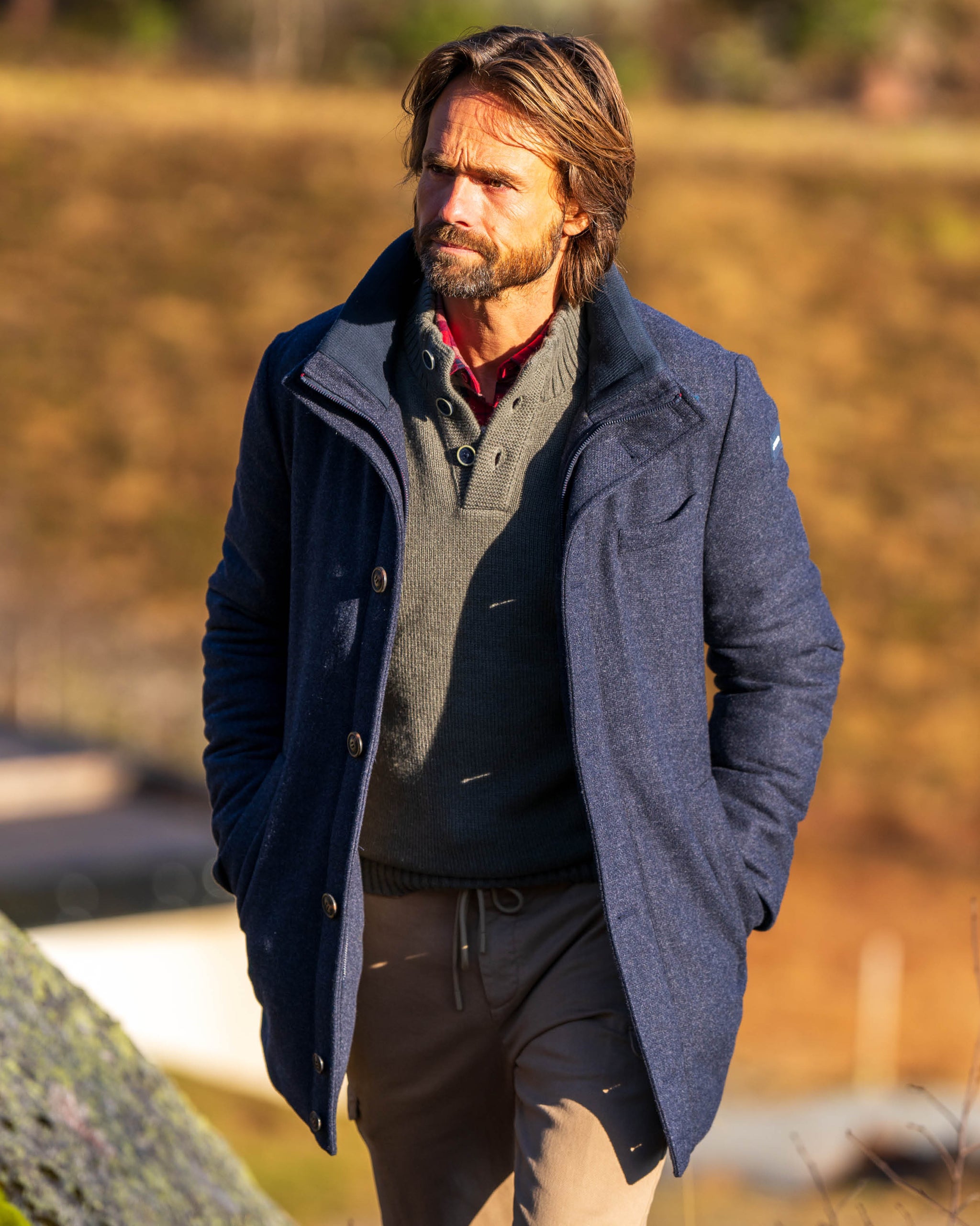 Manteau en laine bleu Manteau en laine bleu