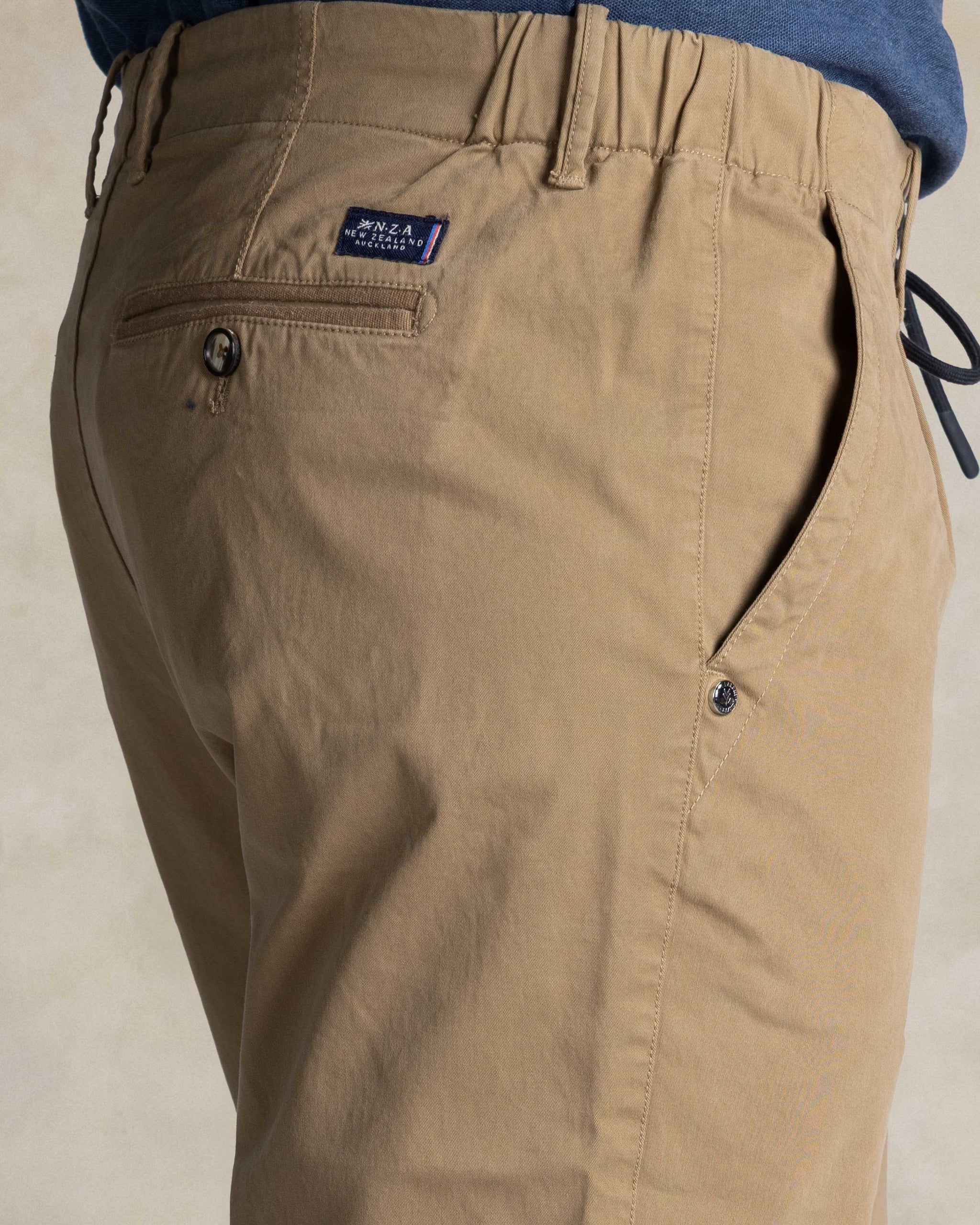 Ecru katoenen stretch broek Ecru katoenen stretch broek