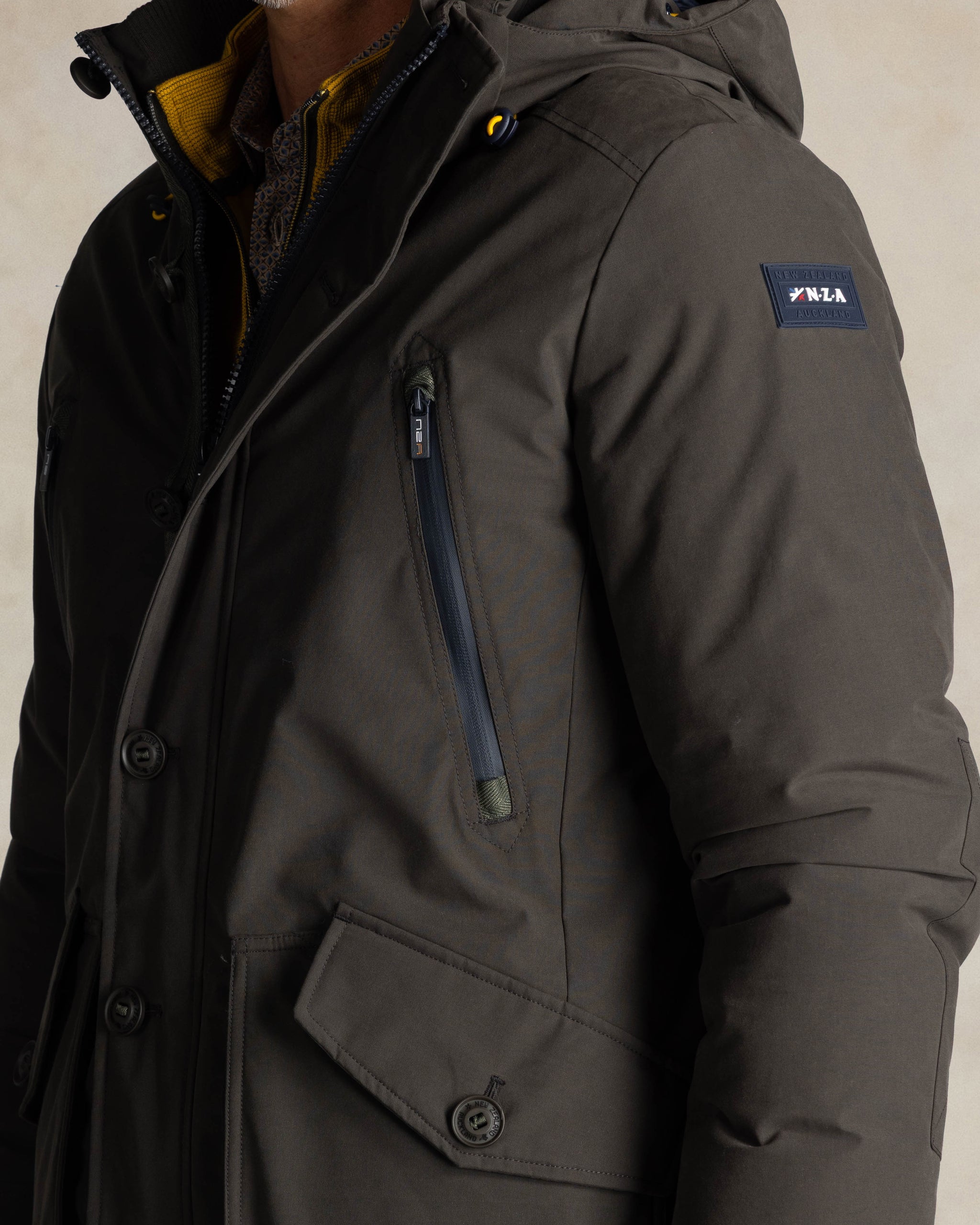 Groene katoenen jas Groene katoenen jas