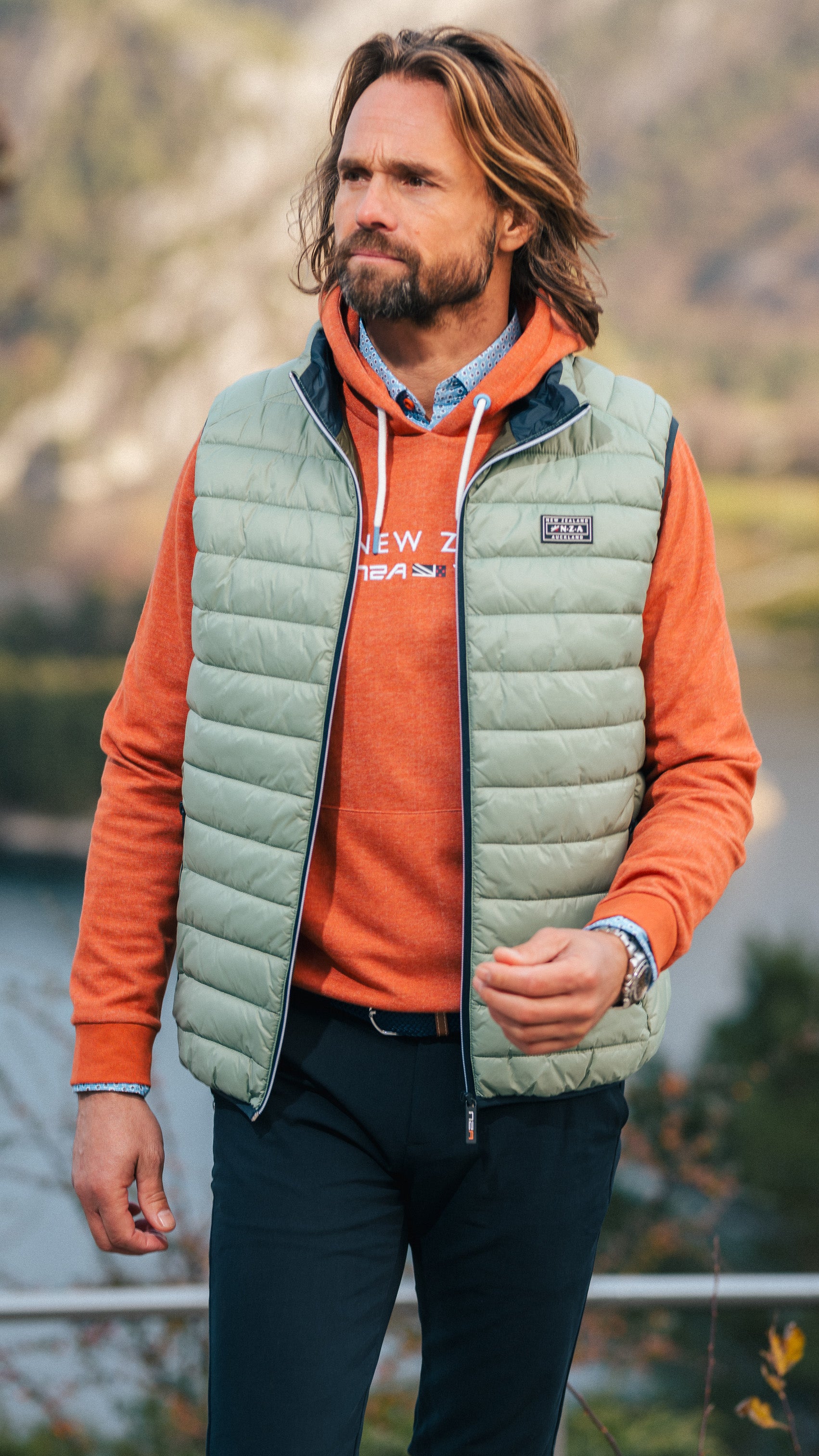 Green quilted bodywarmer - Pebble Green Green quilted bodywarmer - Pebble Green