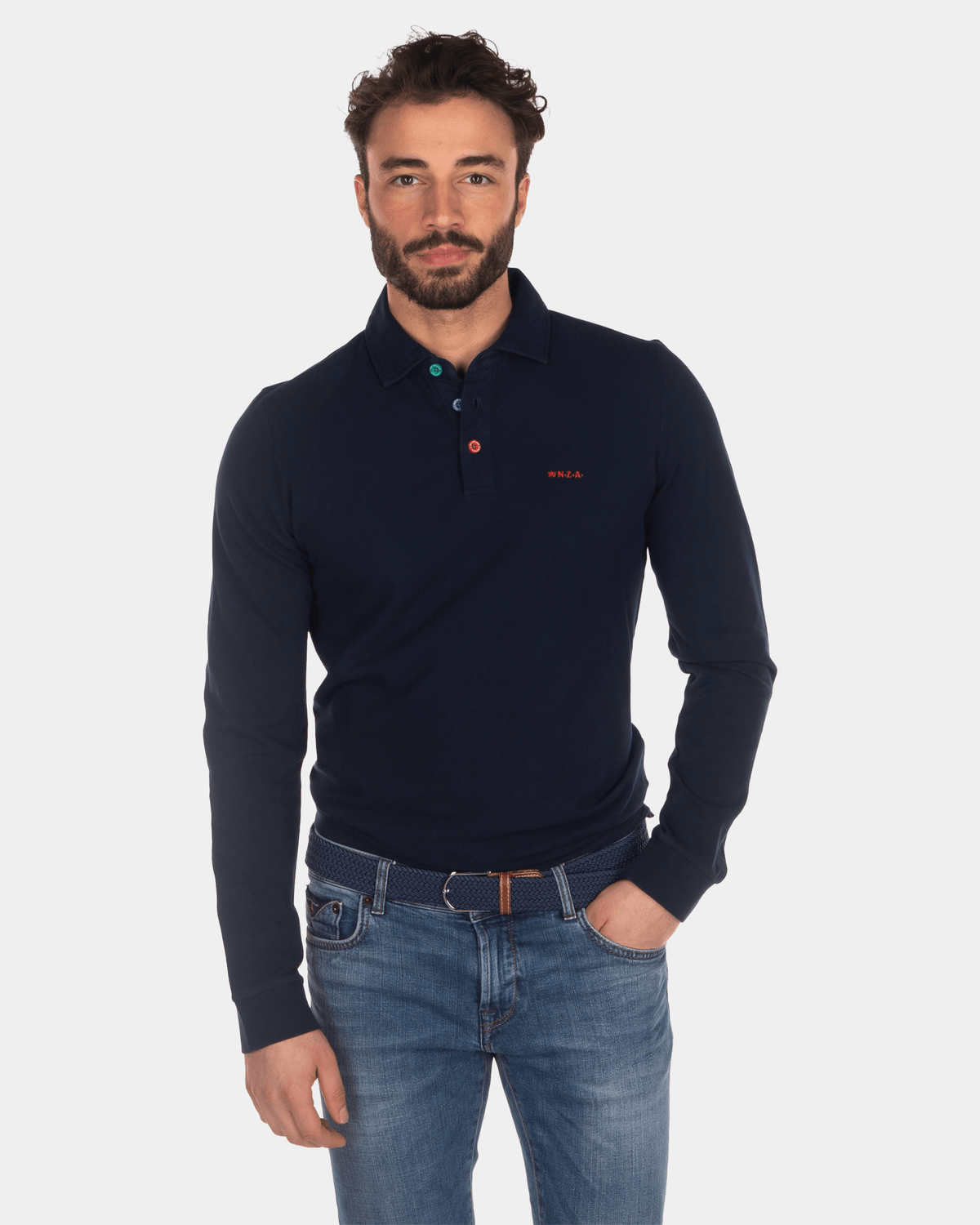 Einfarbiges Rugby-Shirt - Industrial Navy