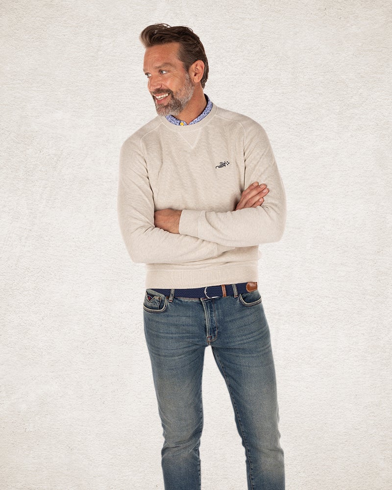 Sweat col rond uni - Shadow White Sweat col rond uni - Shadow White