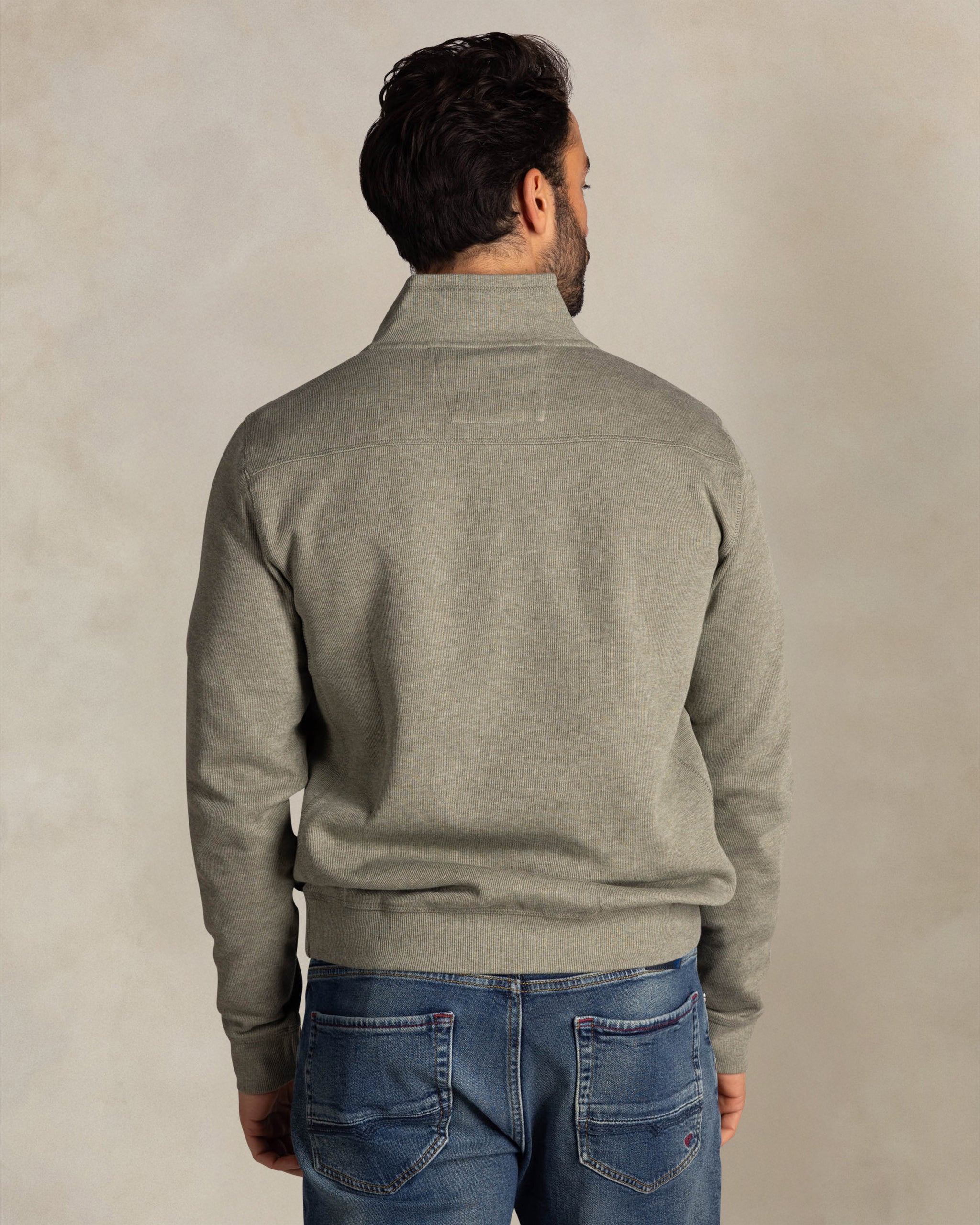 Groene katoenen half zip sweater Groene katoenen half zip sweater