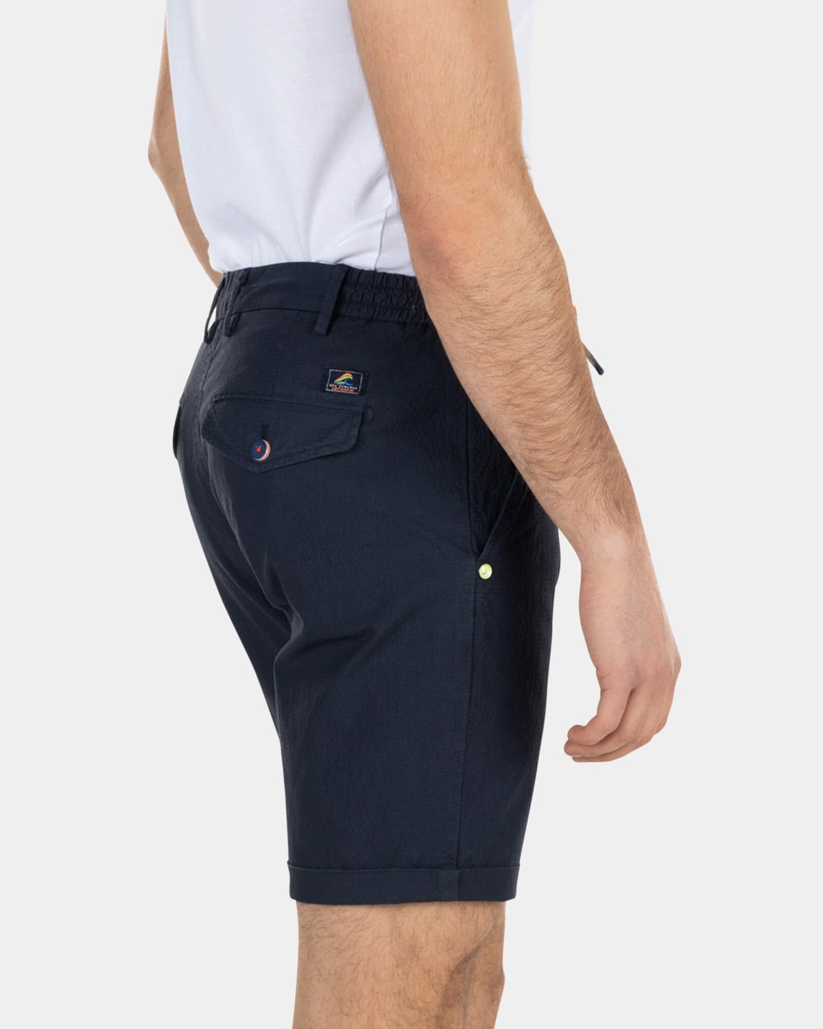Chino-Shorts aus Baumwolle mit Kordelzug - High Summer Navy