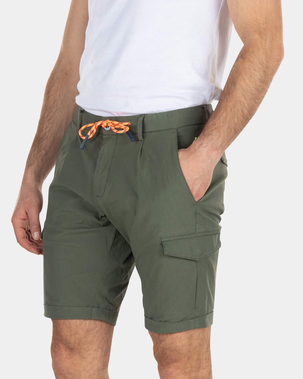 Cargo-Shorts aus Baumwolle - High Summer Army