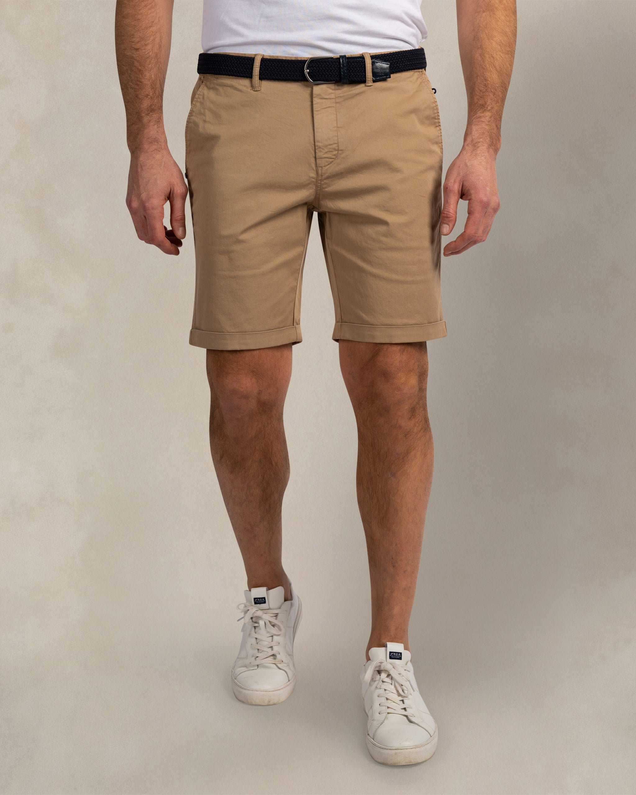 Beige Stretch-Baumwollchino-Shorts Beige Stretch-Baumwollchino-Shorts