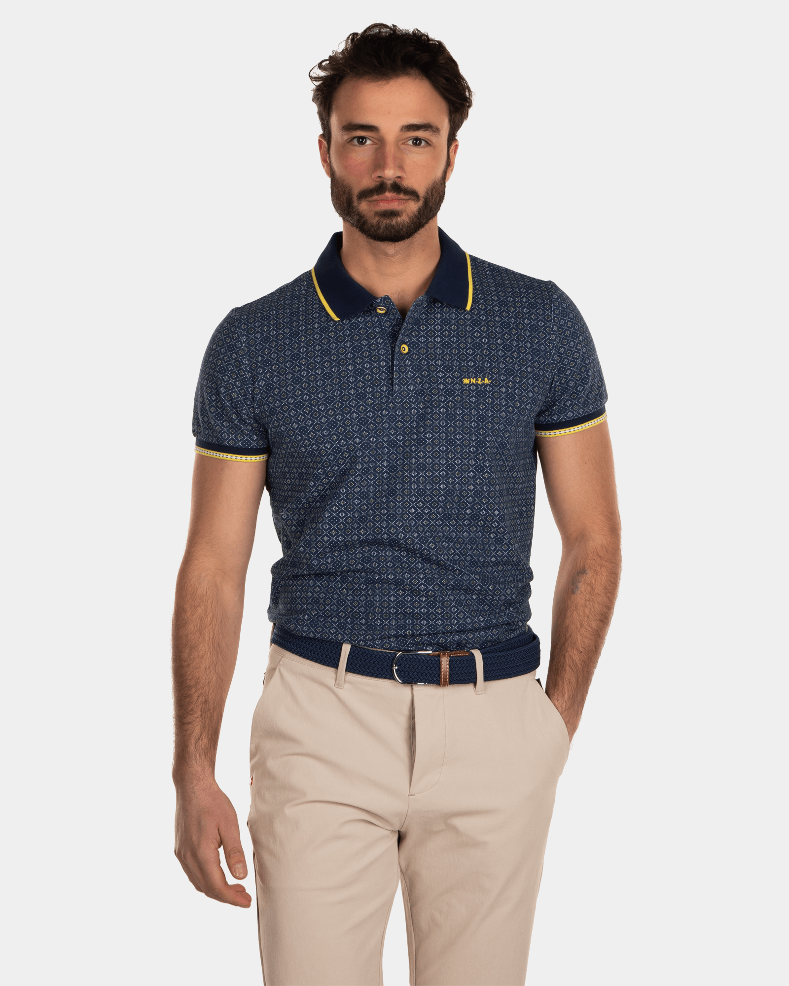 Polo met stippen - Key Navy Polo met stippen - Key Navy