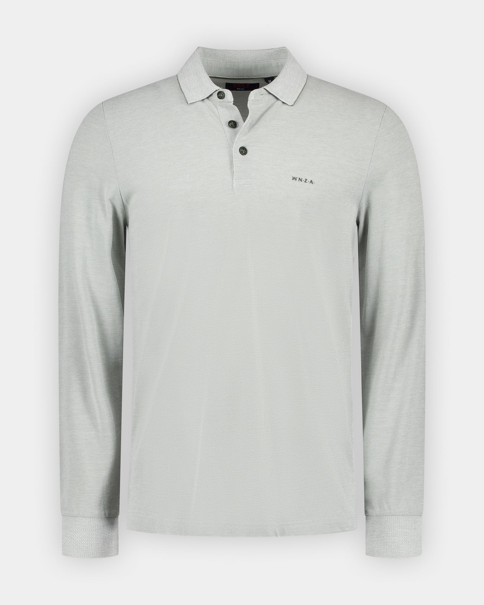 Groen katoenen polo shirt lang Groen katoenen polo shirt lang