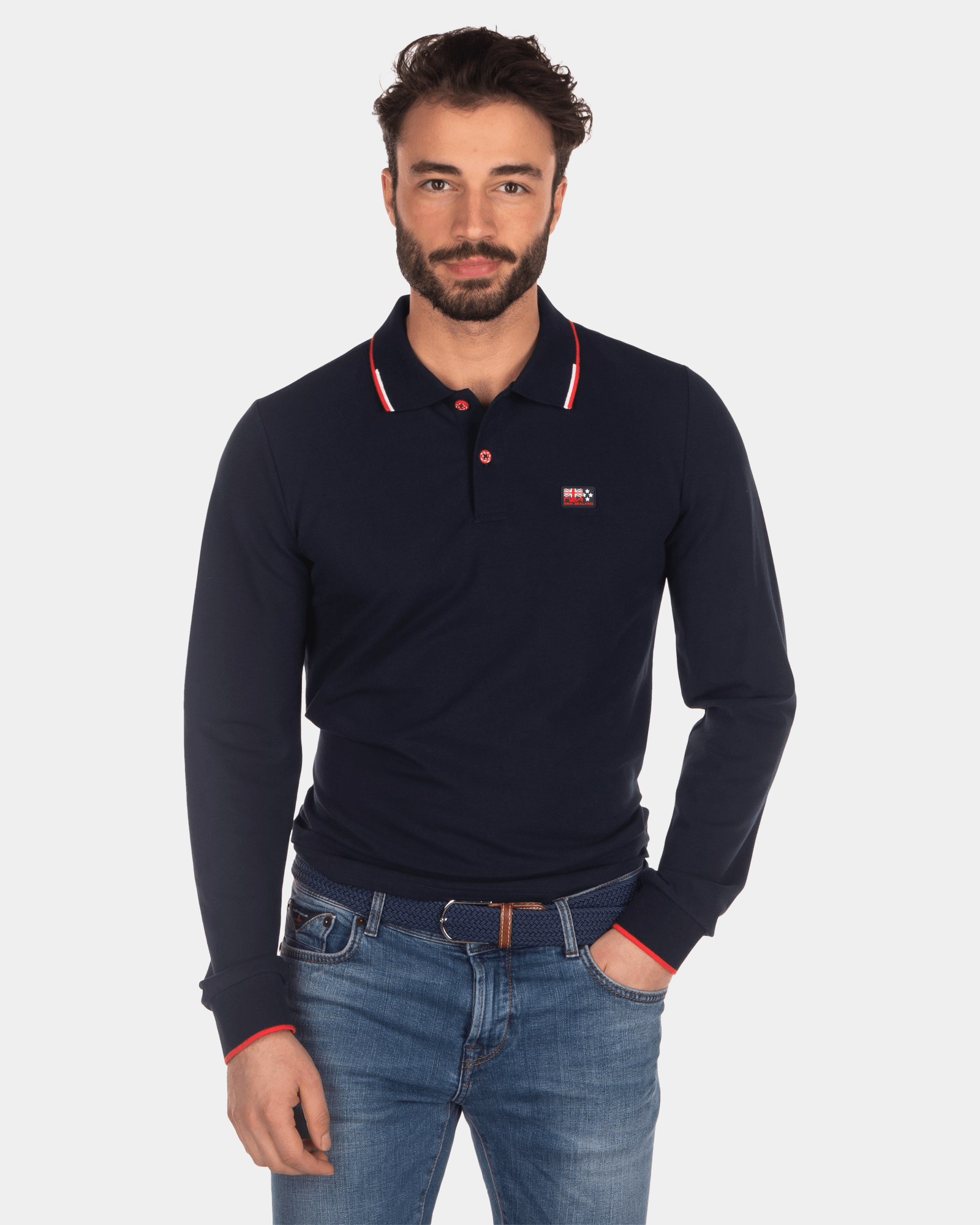 Stretch Rugbyshirt Donkerblauw - Industrial Navy Stretch Rugbyshirt Donkerblauw - Industrial Navy