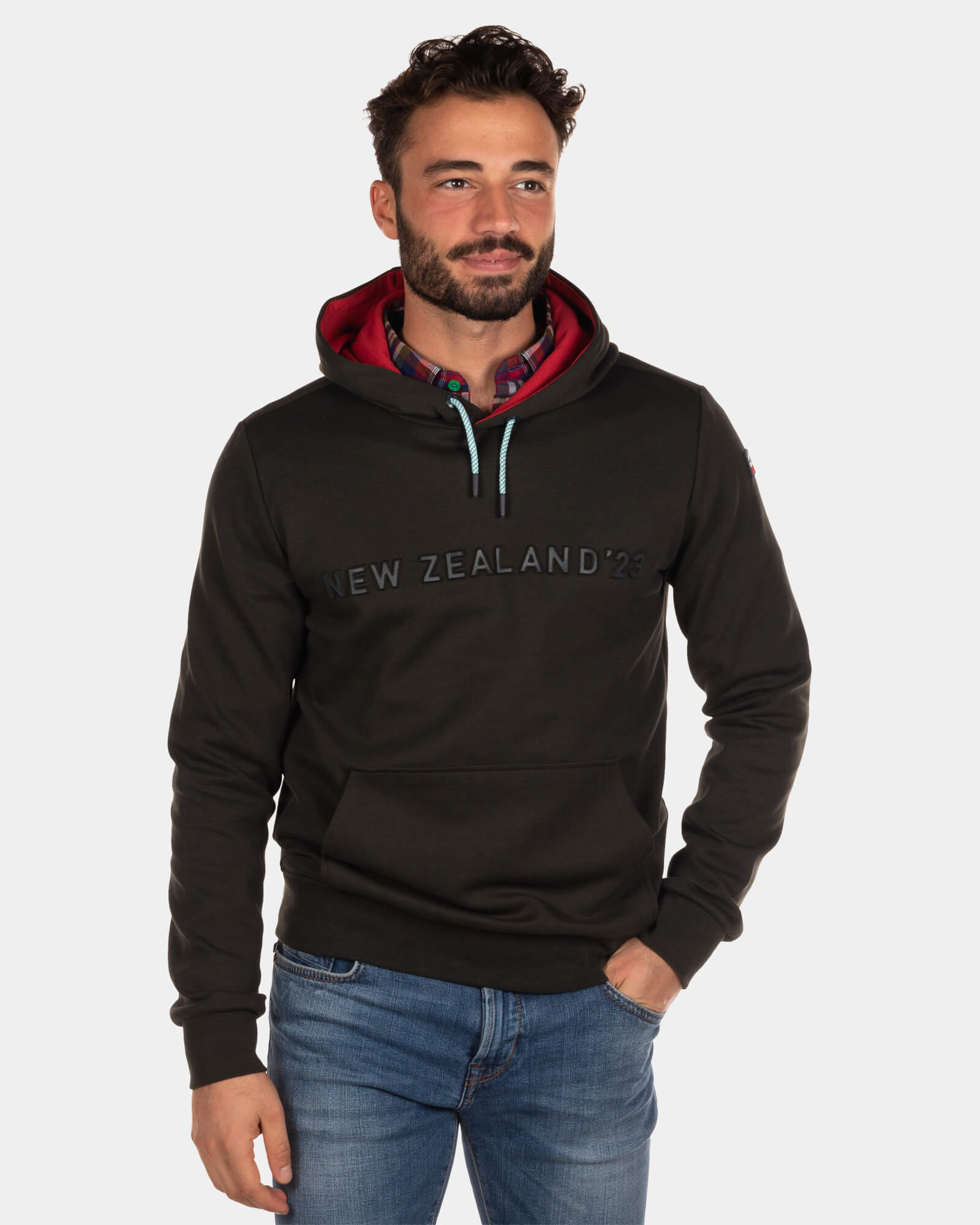 Solid coloured hoodie Oruru - Dark Army Solid coloured hoodie Oruru - Dark Army