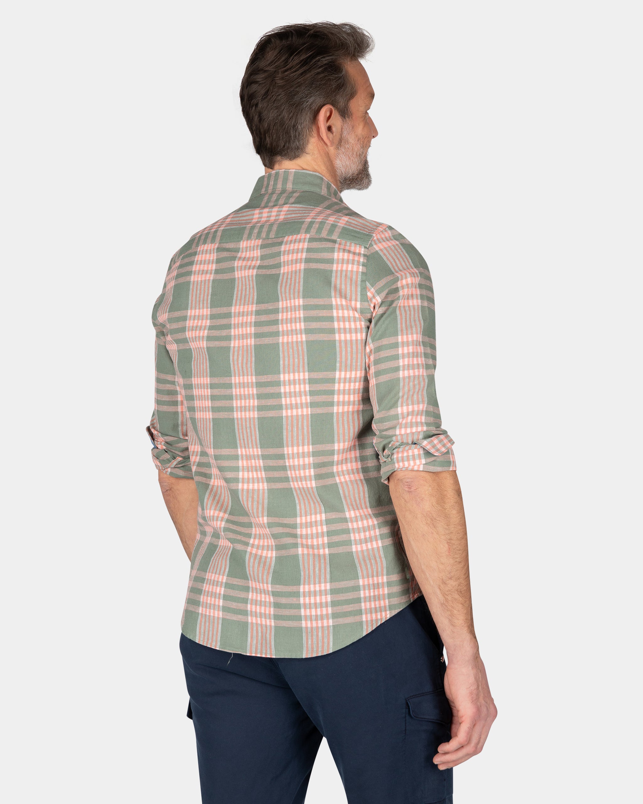 Geruit overhemd roze en groen - Mellow Army Geruit overhemd roze en groen - Mellow Army