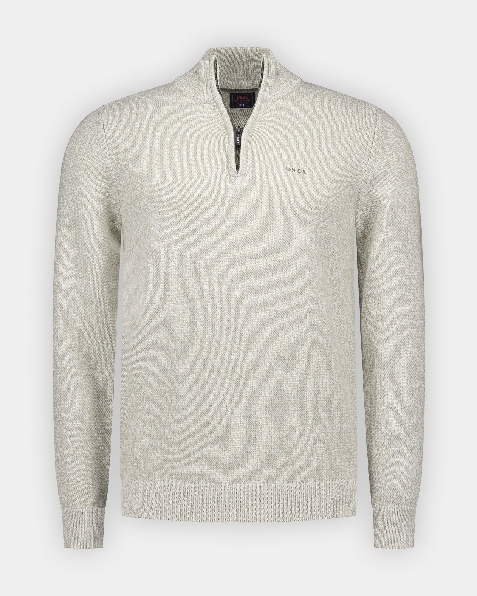 Green cotton half zip pullover Green cotton half zip pullover