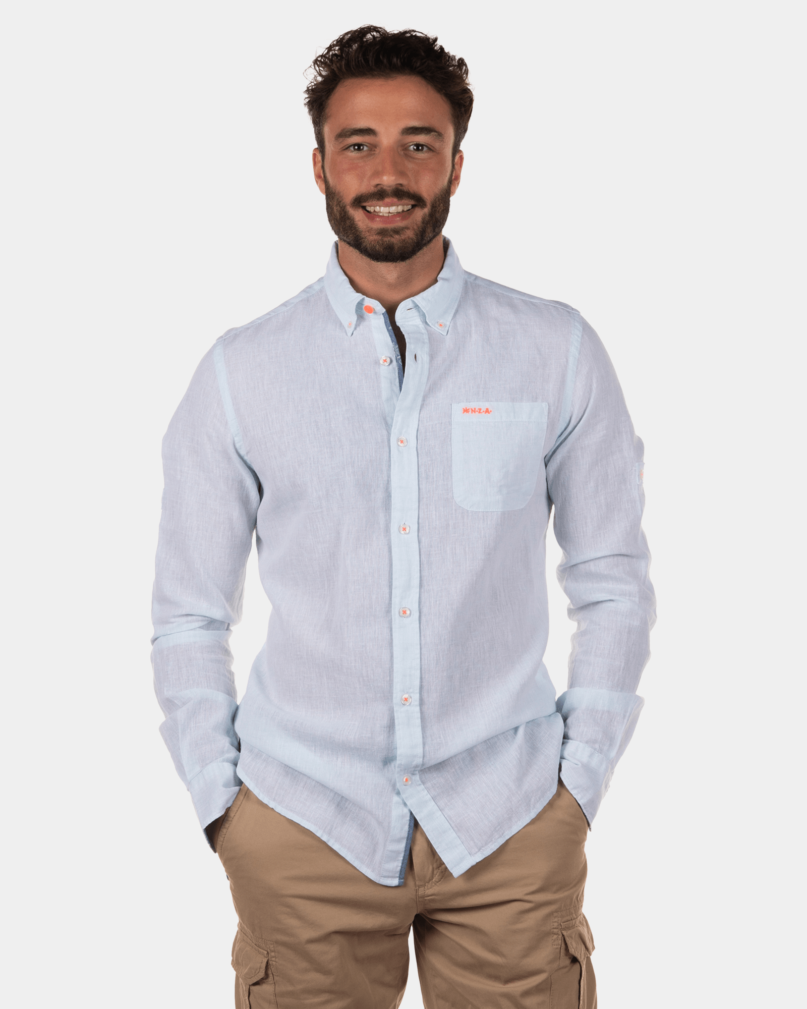 Chemise en lin Hotoananga - Lagune Blue Chemise en lin Hotoananga - Lagune Blue