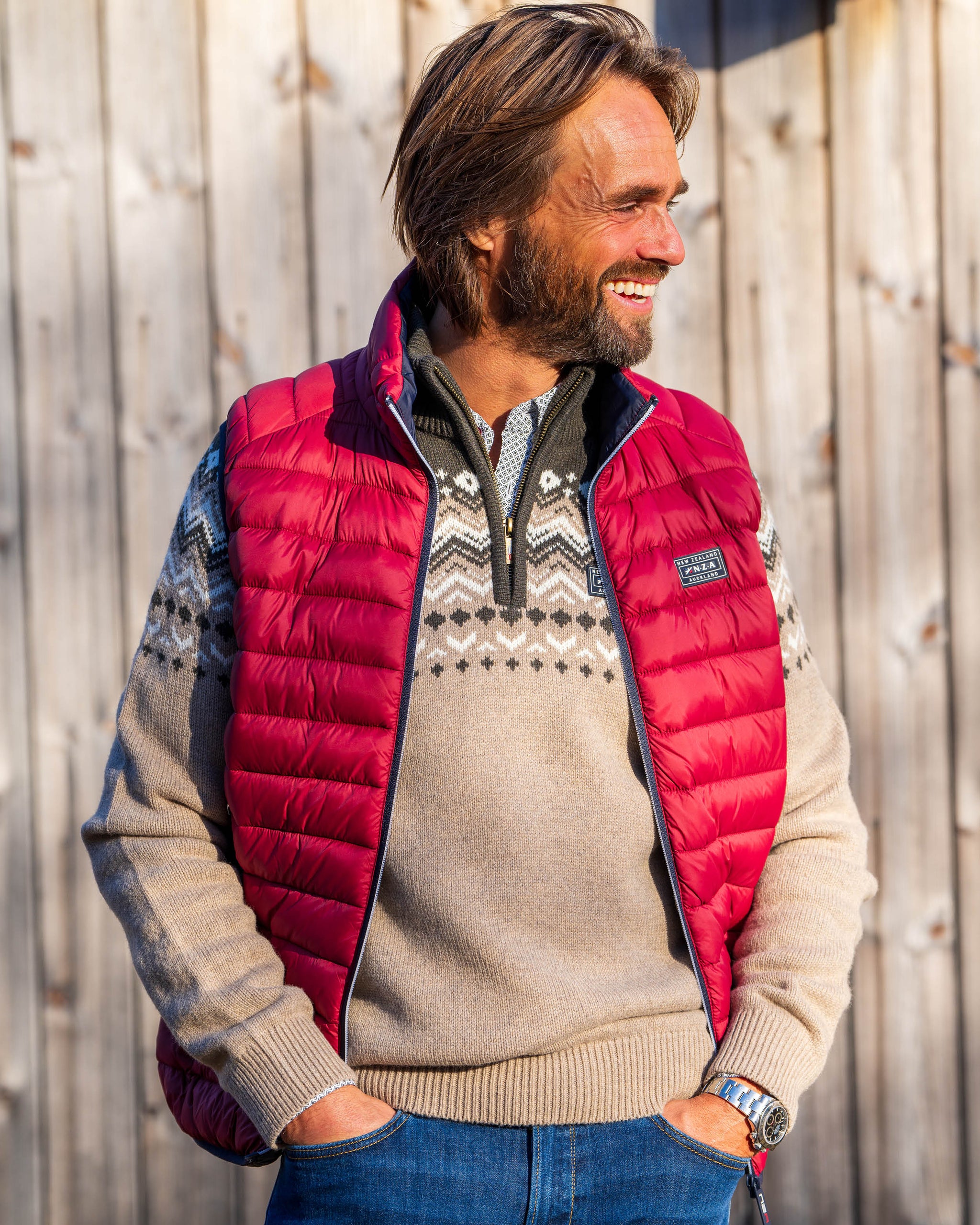 Rote gesteppte Weste Rote gesteppte Weste