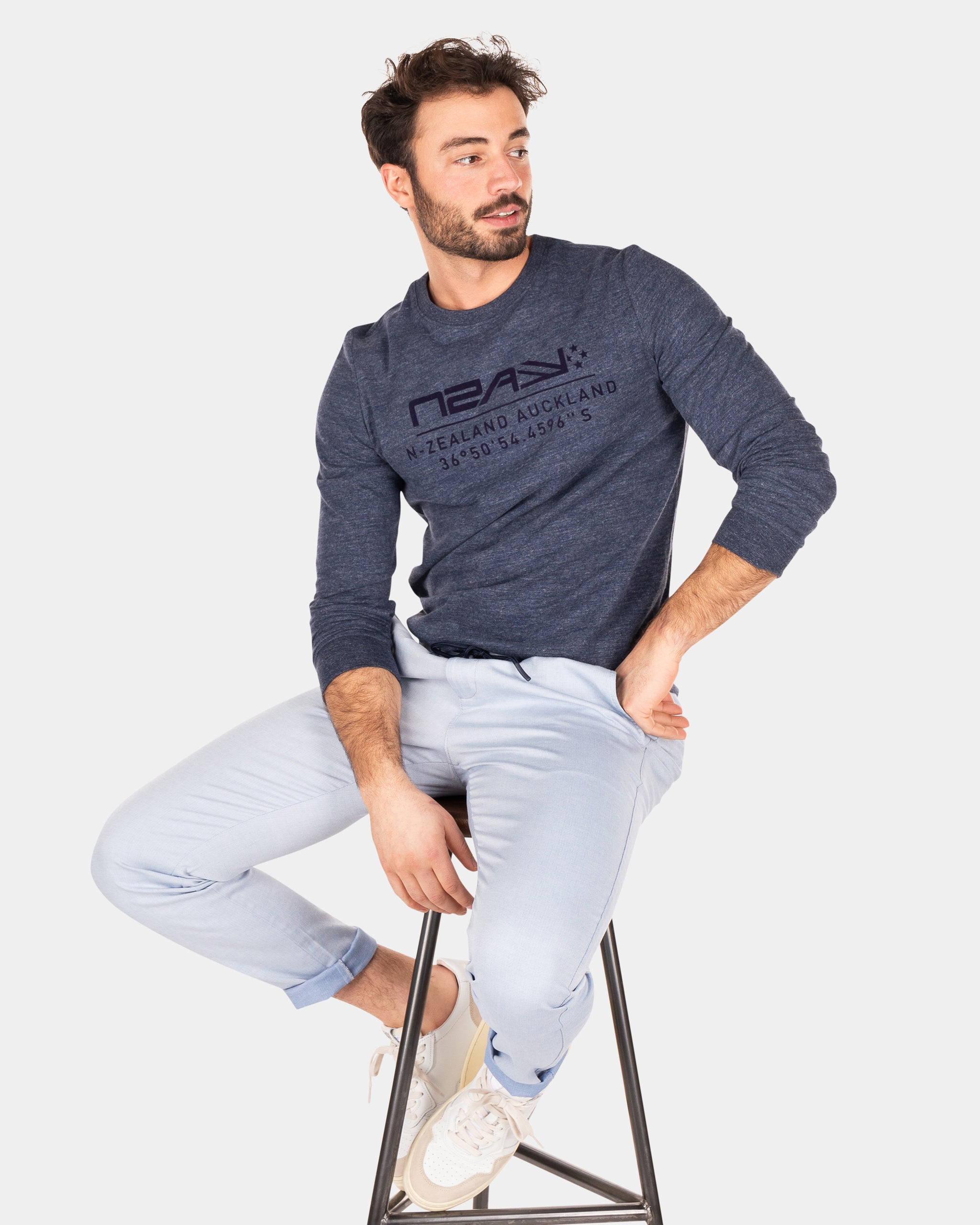 Crew neck long sleeved t-shirt - Traditional Navy Crew neck long sleeved t-shirt - Traditional Navy