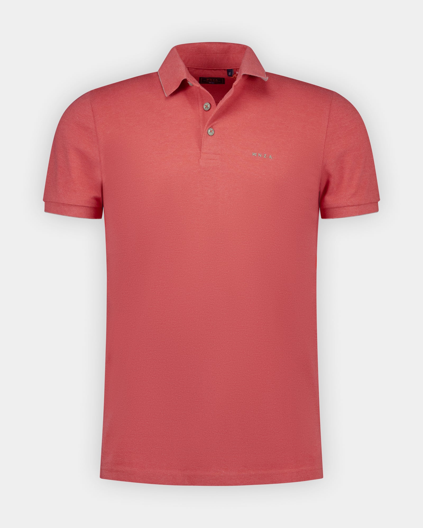 Rode katoenen stretch polo Rode katoenen stretch polo