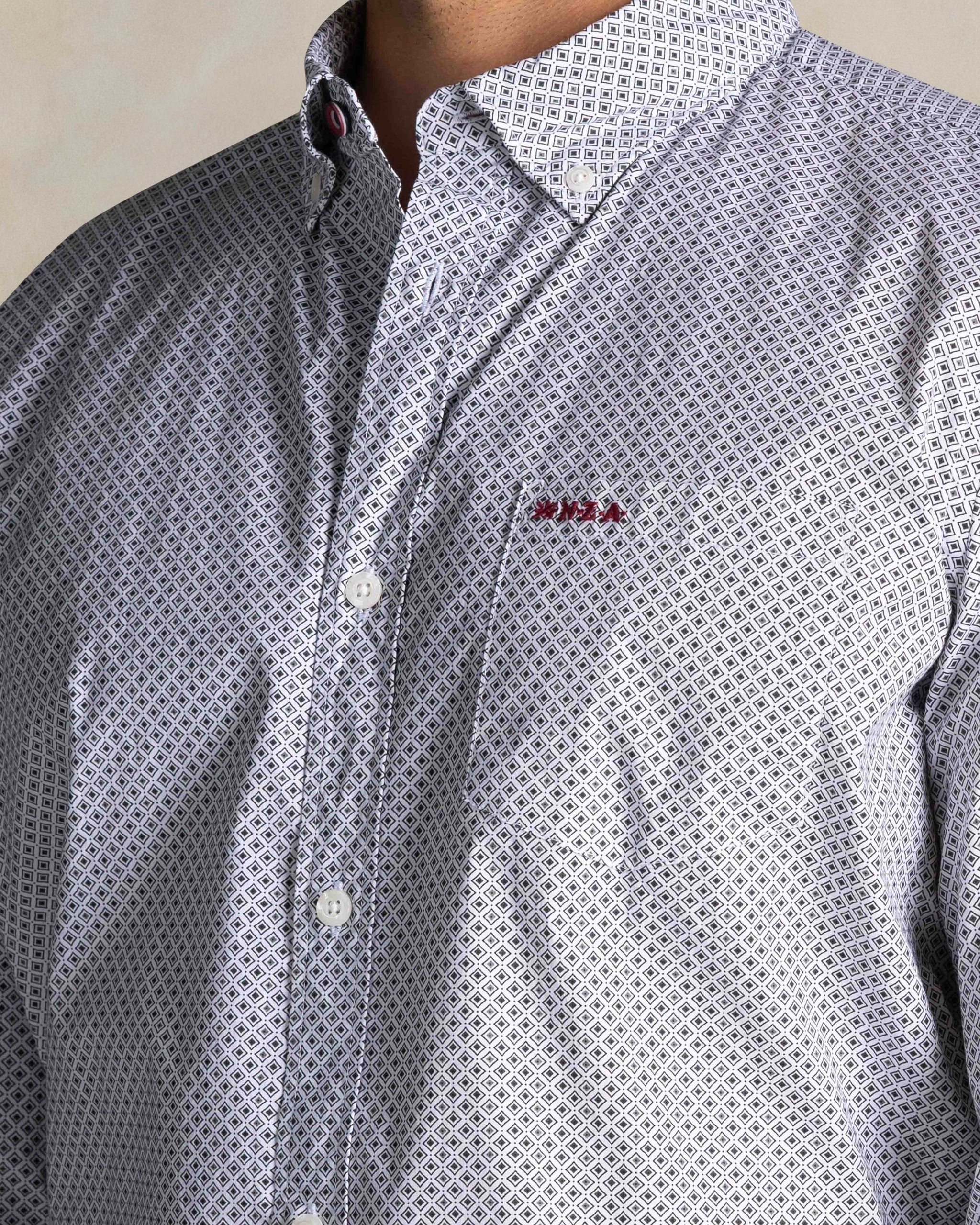 Groene katoenen stretch overhemd Groene katoenen stretch overhemd