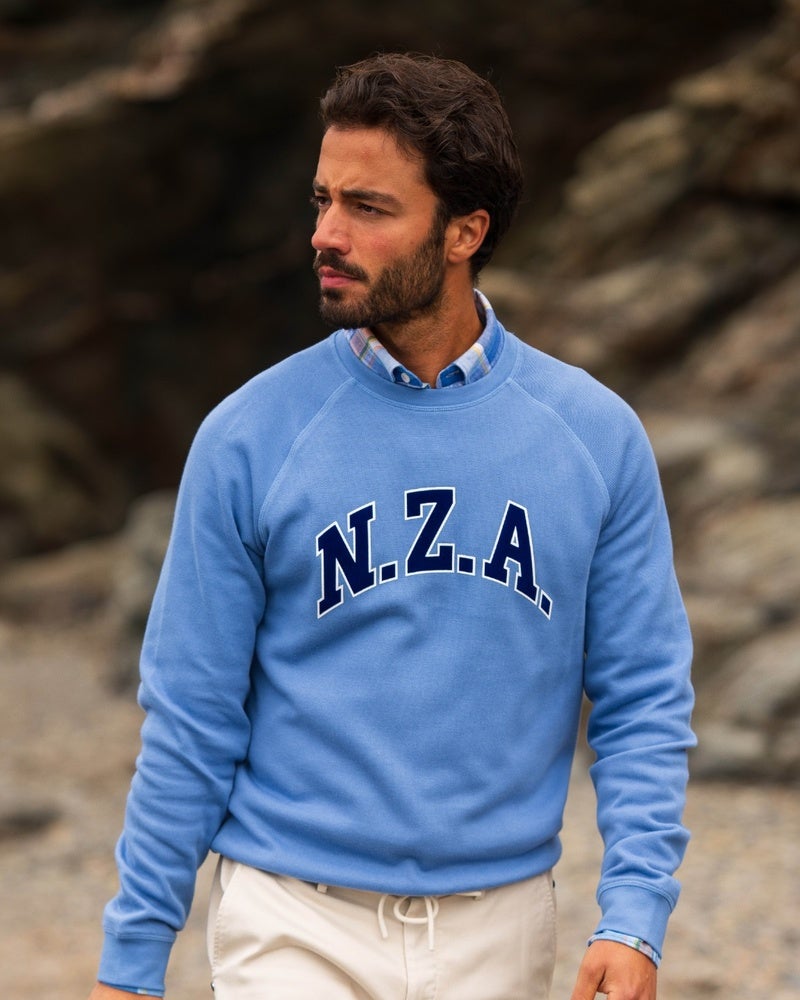 Sweat en coton bleu avec logo Sweat en coton bleu avec logo