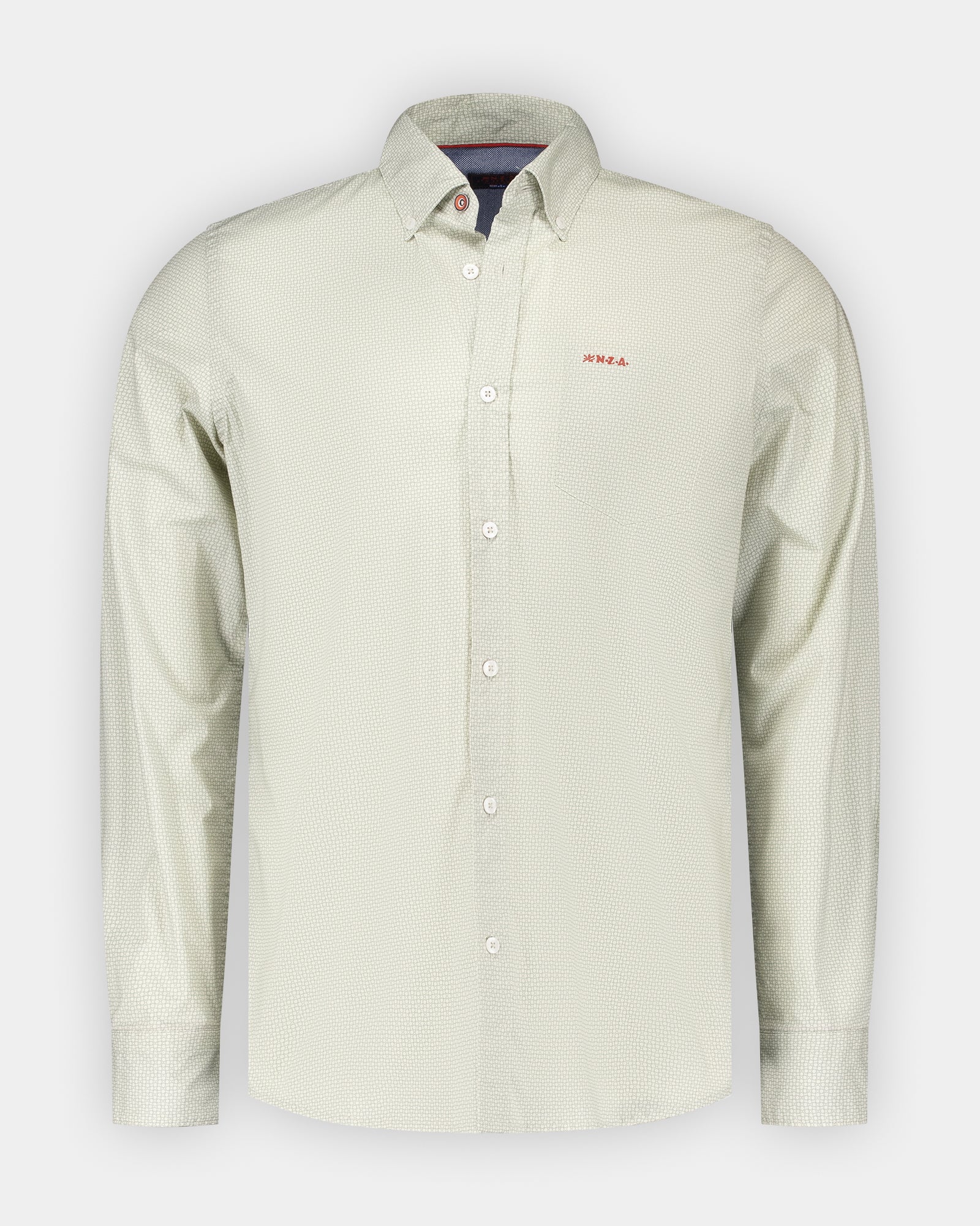 Camisa verde de algodón elástico Camisa verde de algodón elástico