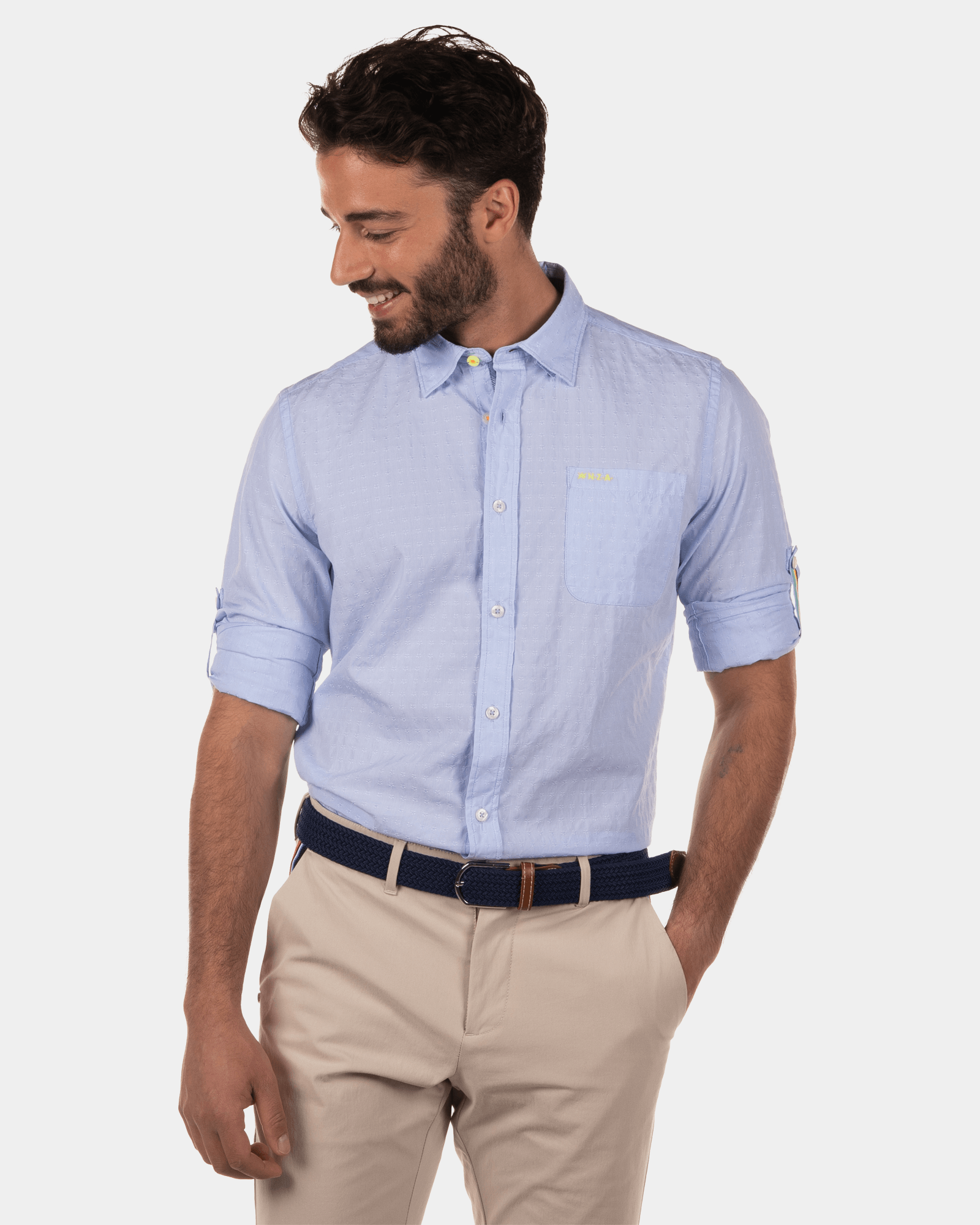 Lightblue cotton shirt Monk - Light Blue Lightblue cotton shirt Monk - Light Blue