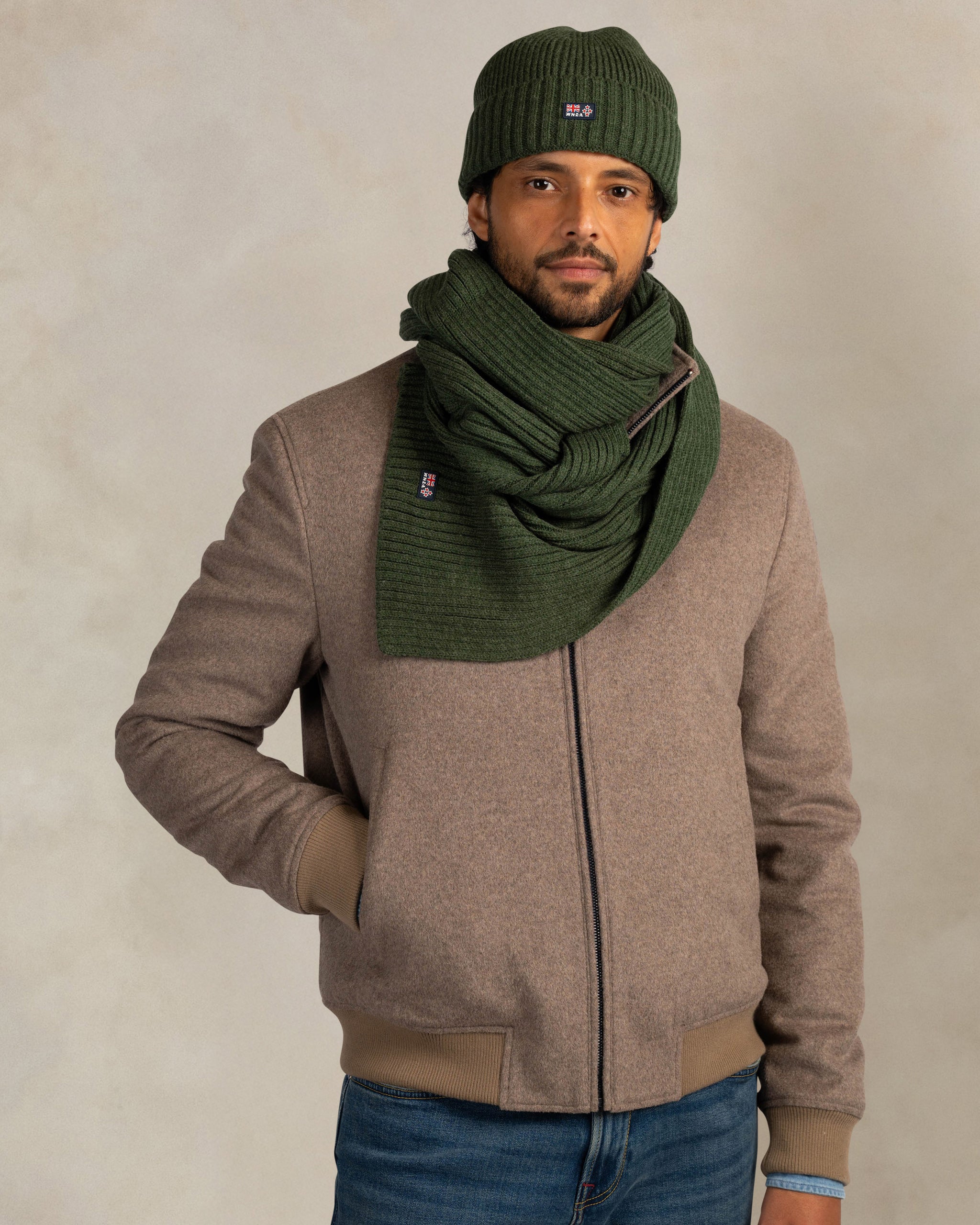 Green wool blend beanie Green wool blend beanie