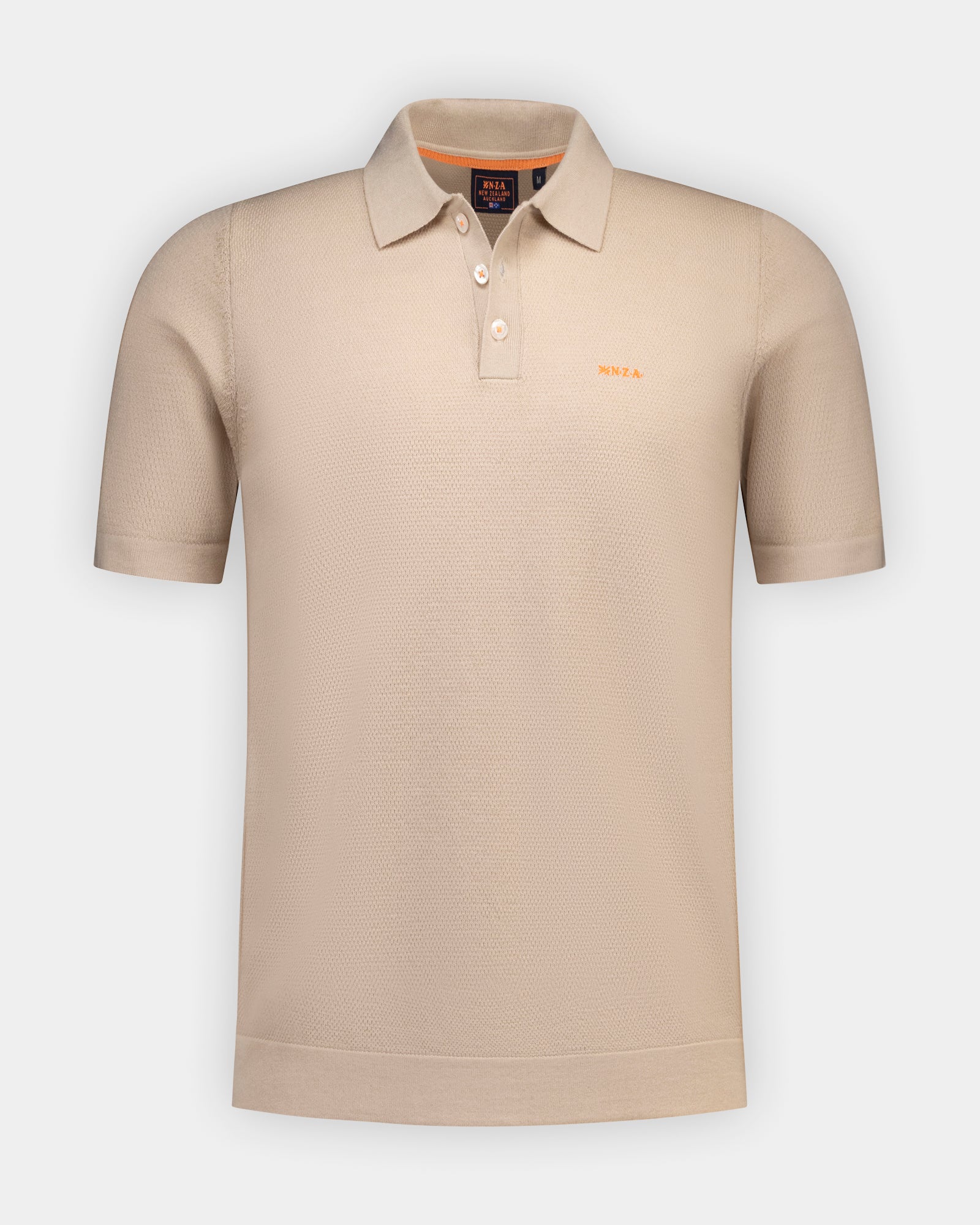 Polo en maille écru coton lin lin Polo en maille écru coton lin lin