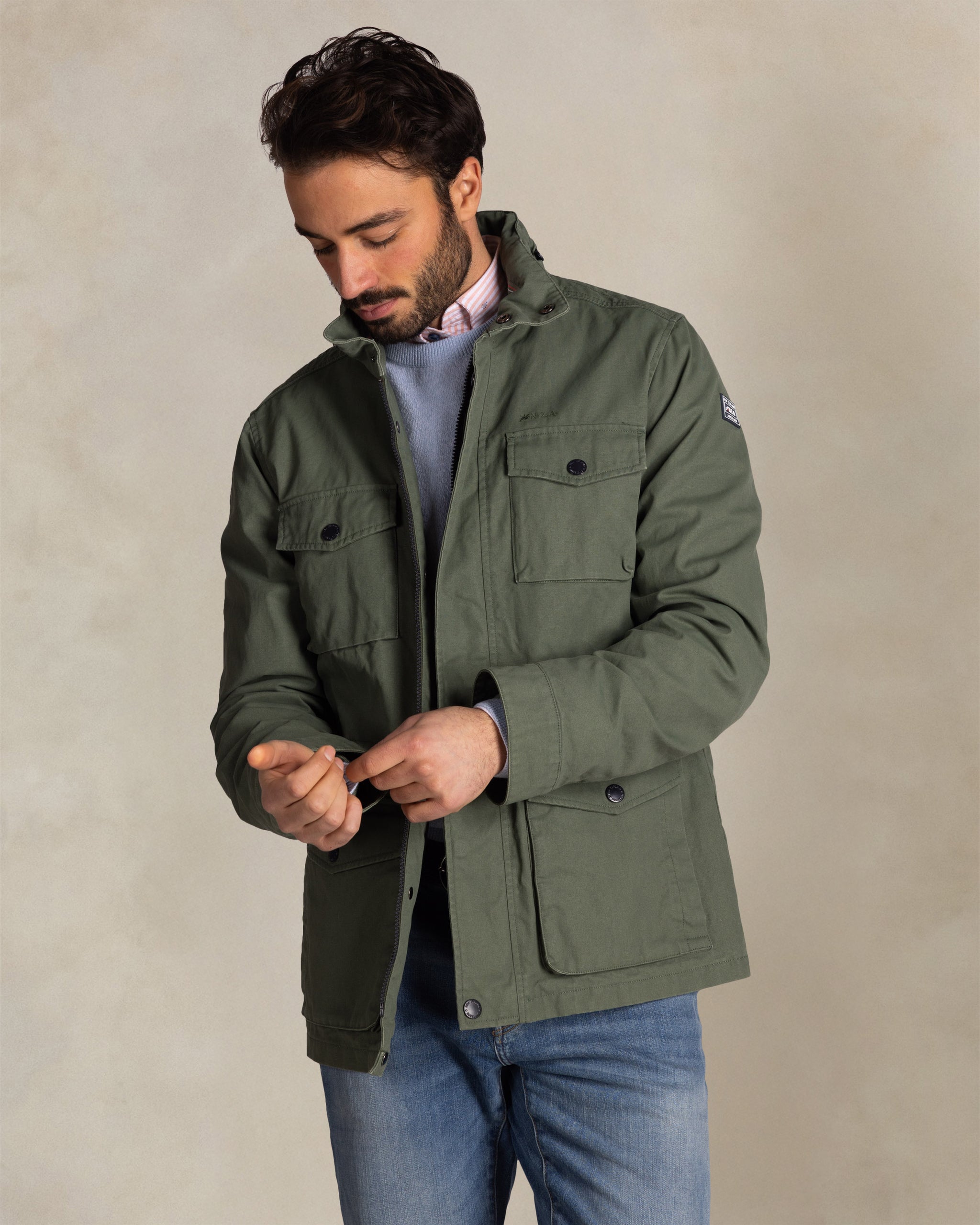 Veste field en coton vert Veste field en coton vert