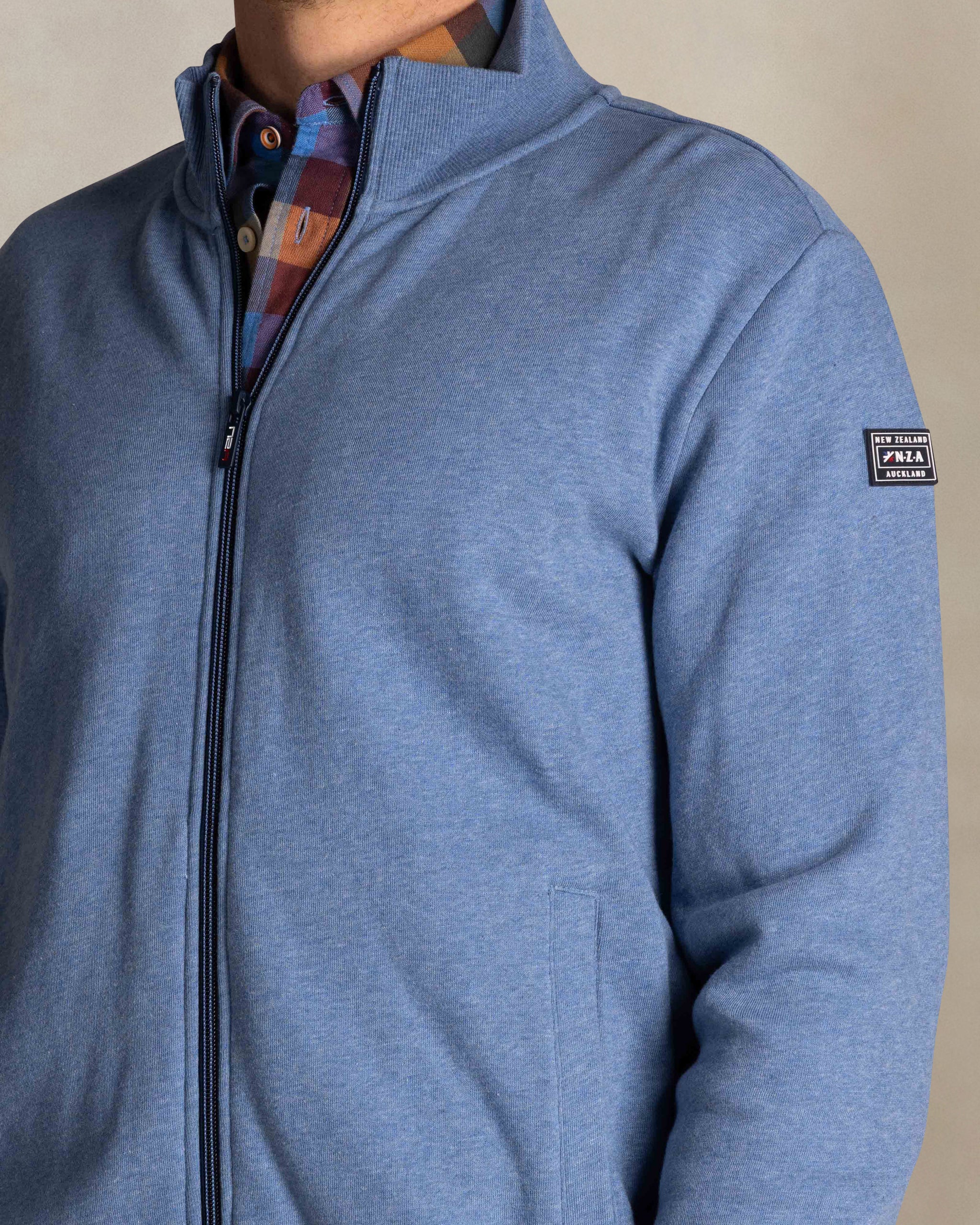 Blauer Baumwoll-Cardigan Blauer Baumwoll-Cardigan