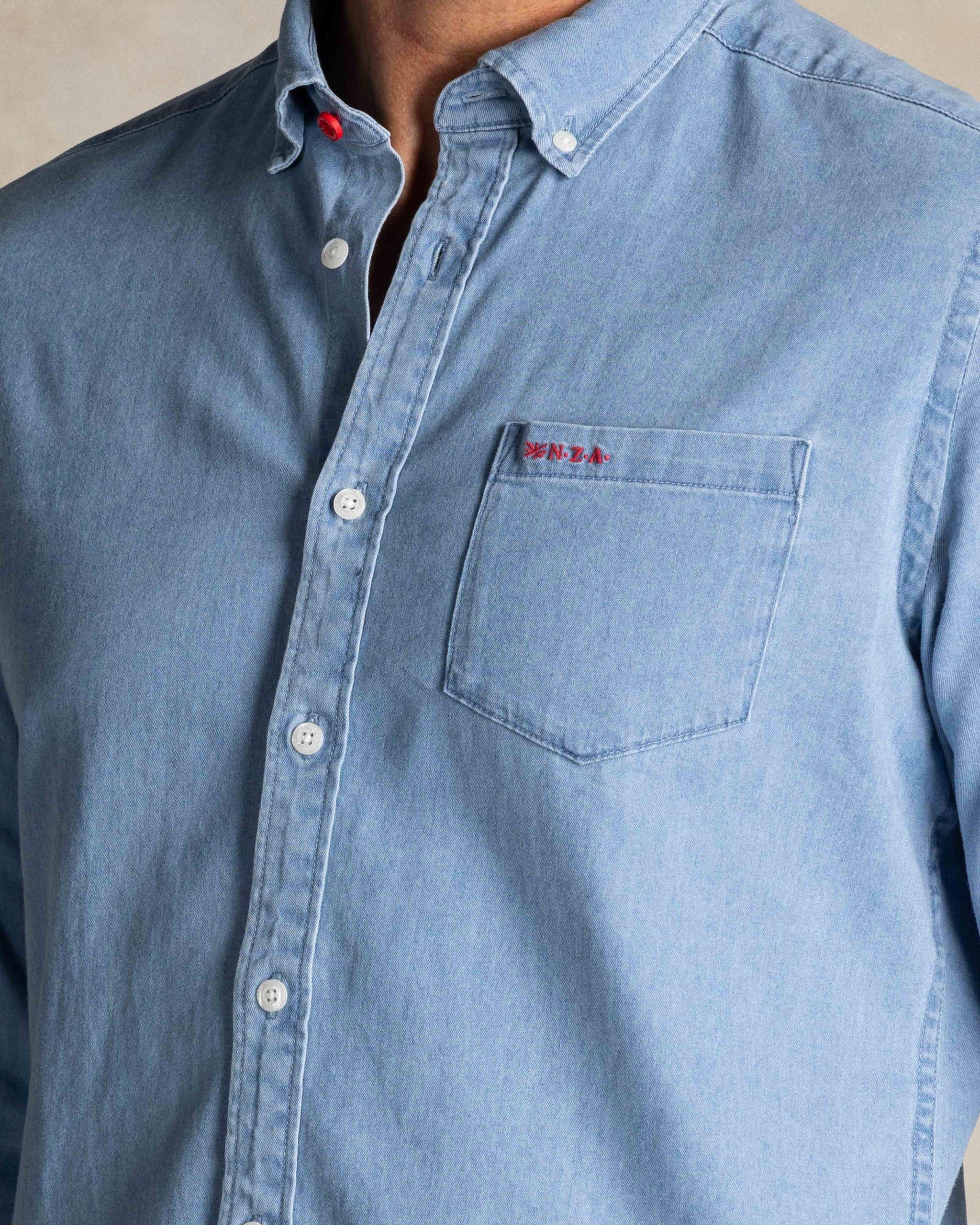 Blue cotton stretch shirt Blue cotton stretch shirt