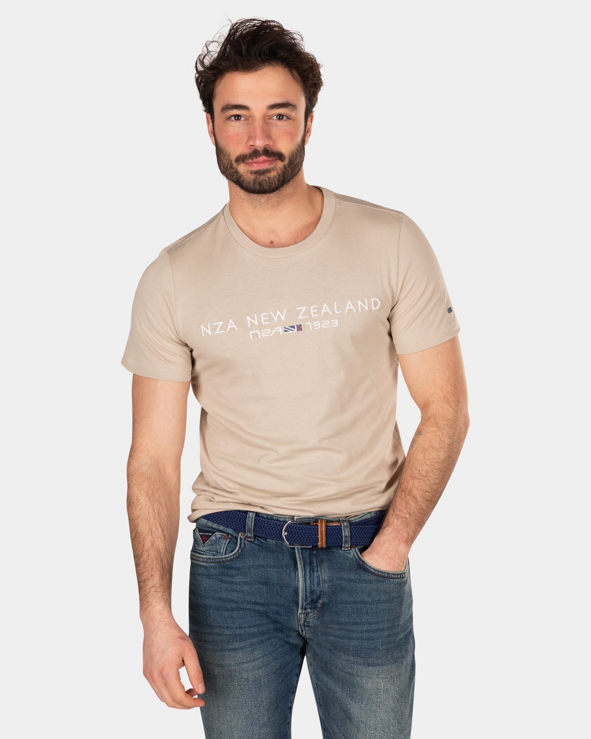 Katoenen t-shirt met logo - Shimmering Sand