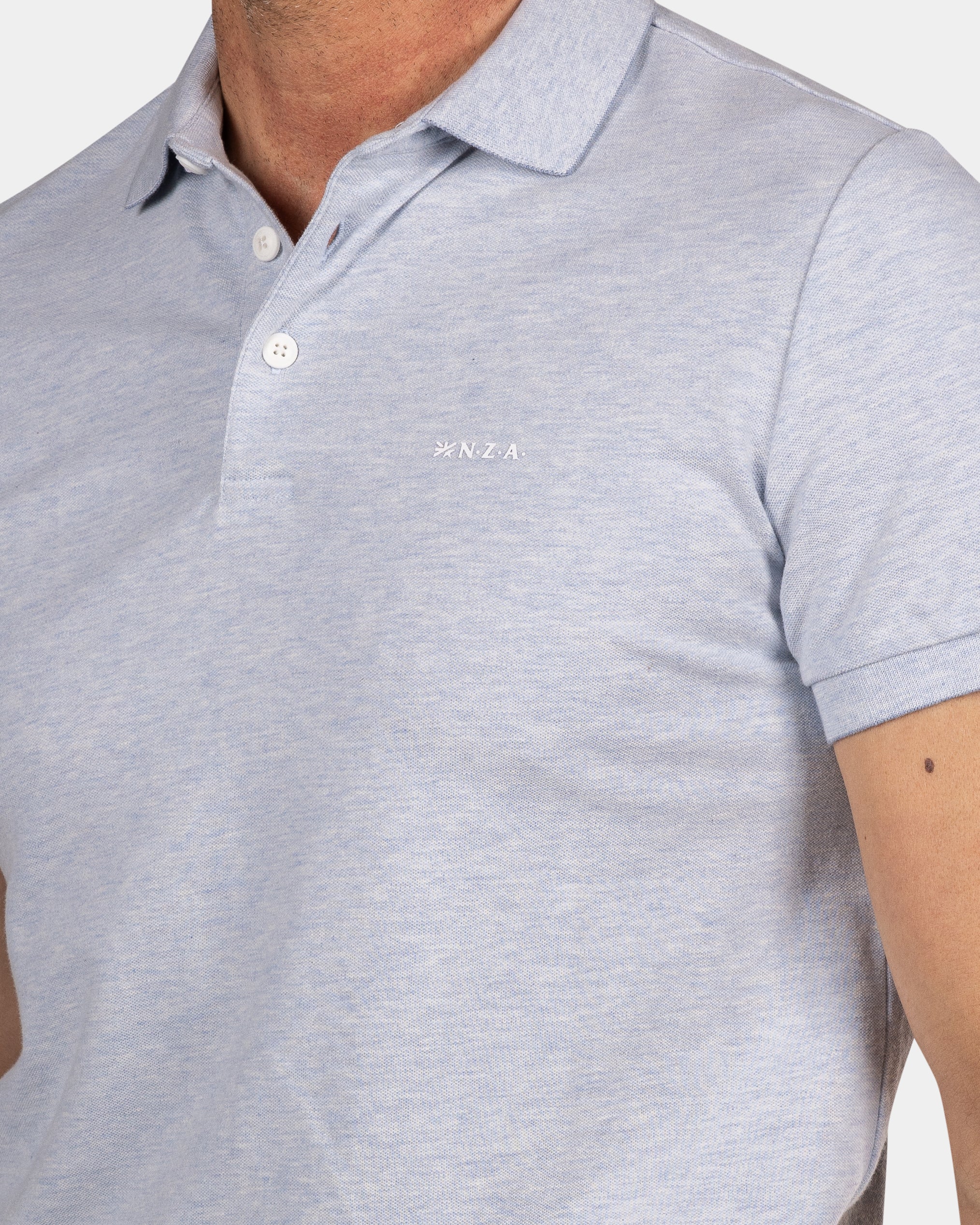 Blaues Polo - Marble Blue Blaues Polo - Marble Blue