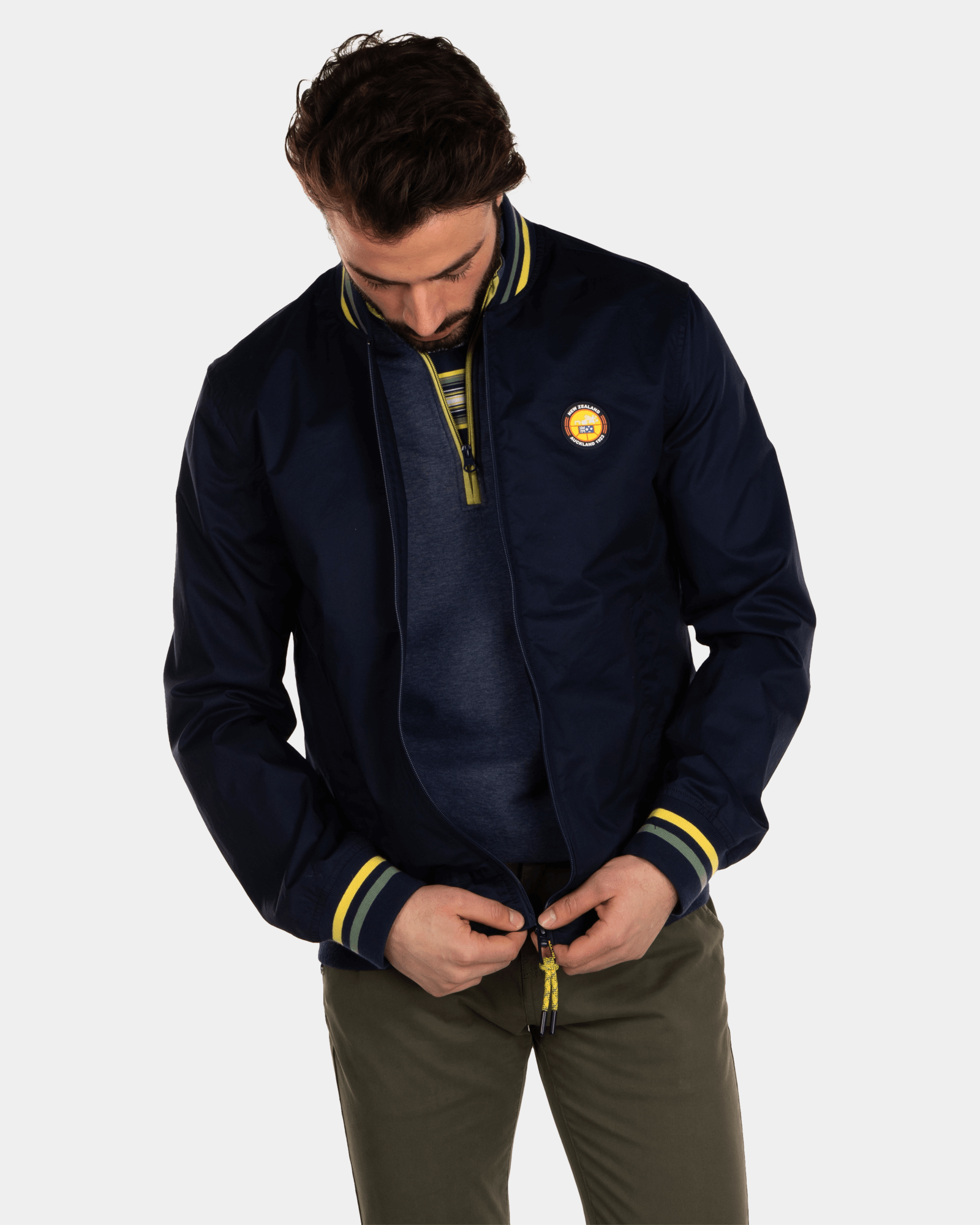 Bomber en coton marine - Key Navy Bomber en coton marine - Key Navy
