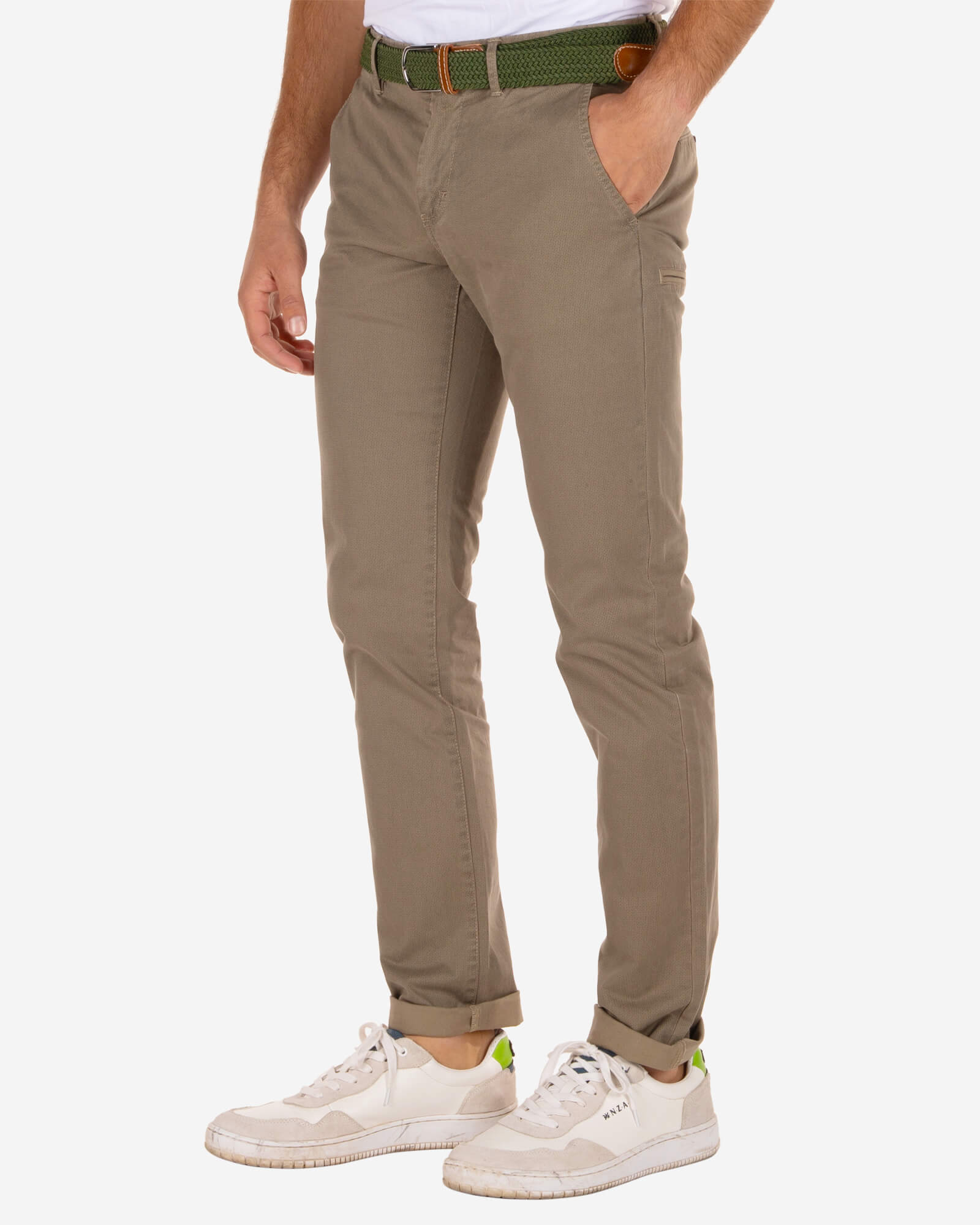 Napier Twill Stretch Print chino pants - Sand Stone Napier Twill Stretch Print chino pants - Sand Stone
