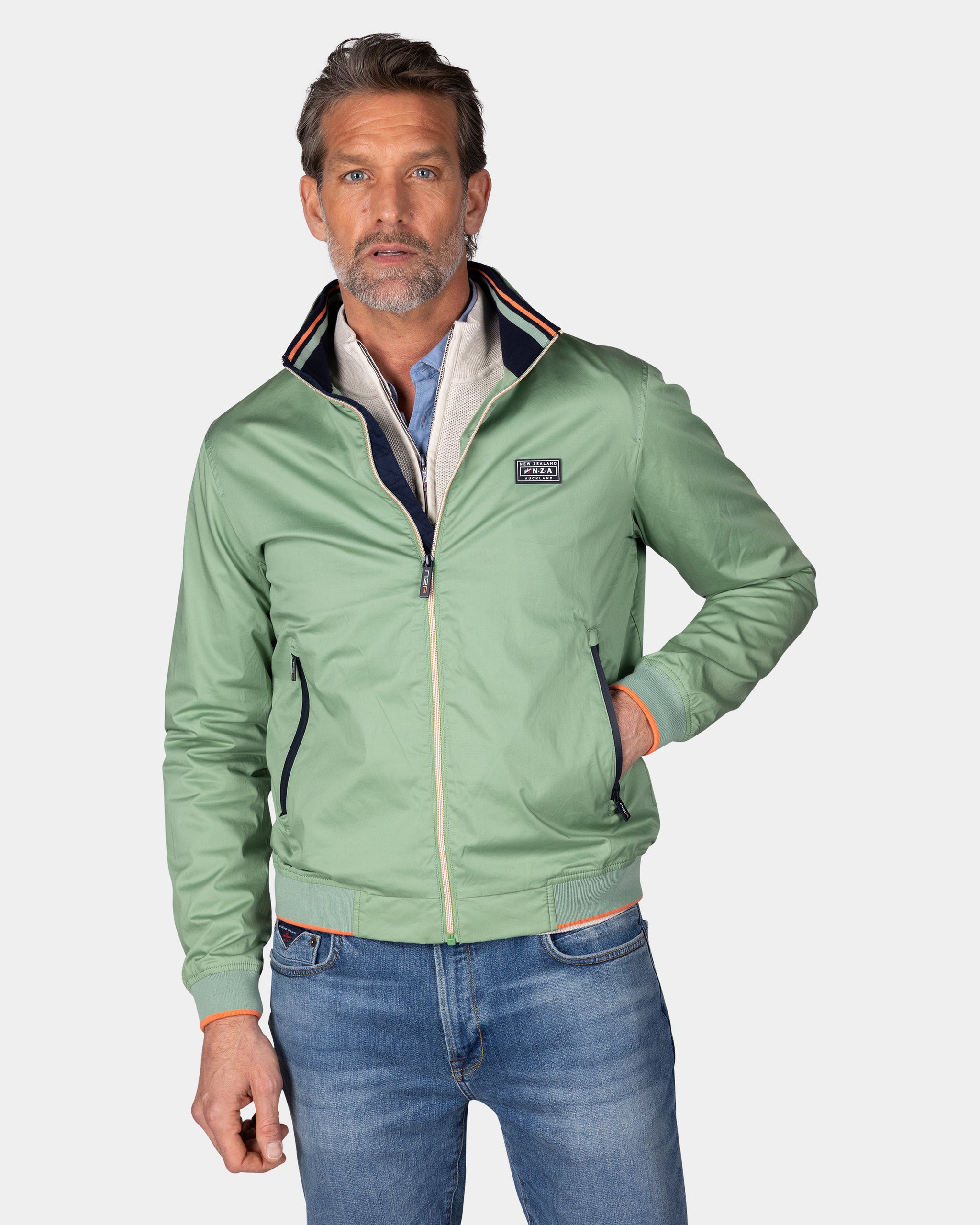 Groene twill bomber Groene twill bomber