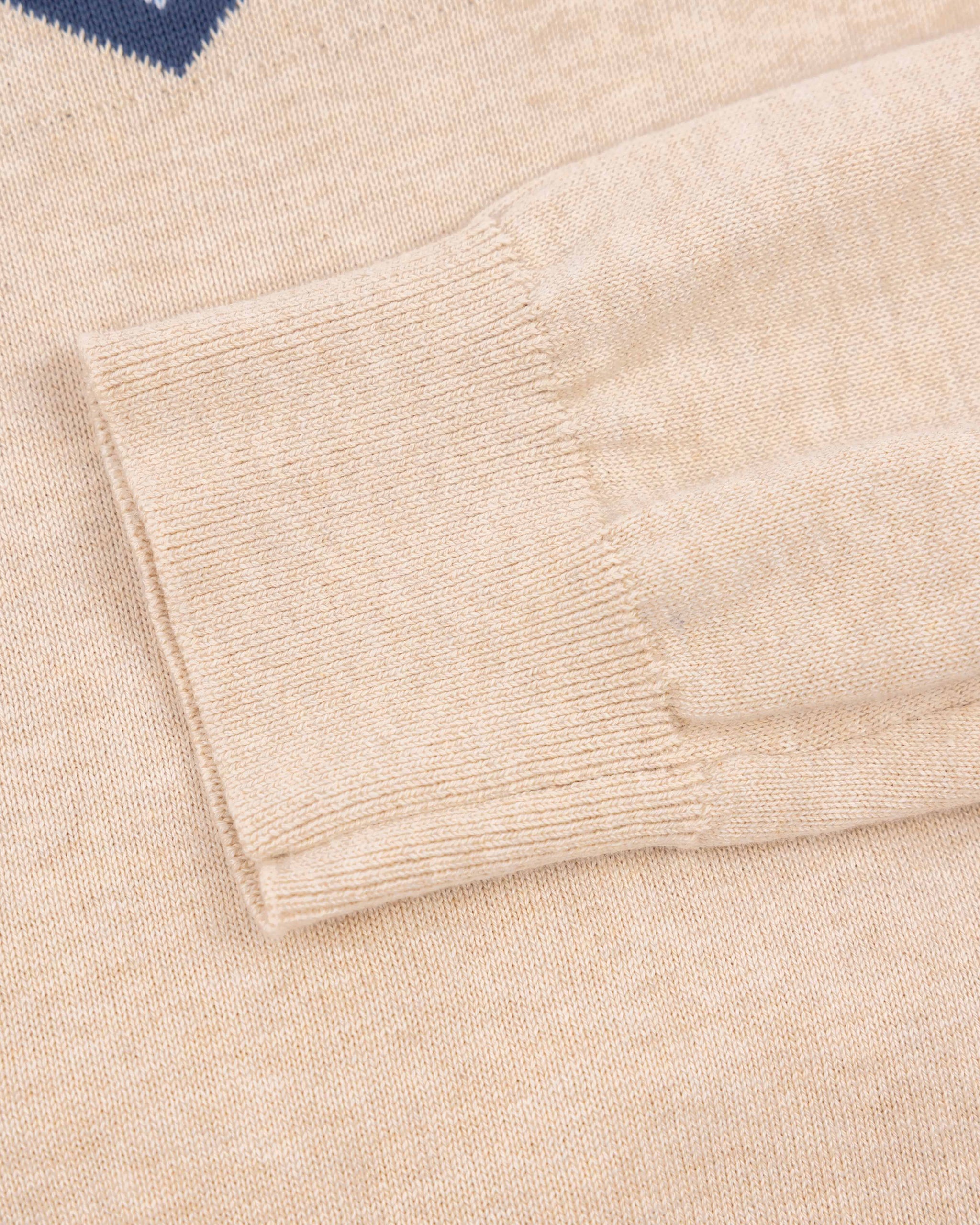 Ecru cotton half zip sweater Ecru cotton half zip sweater