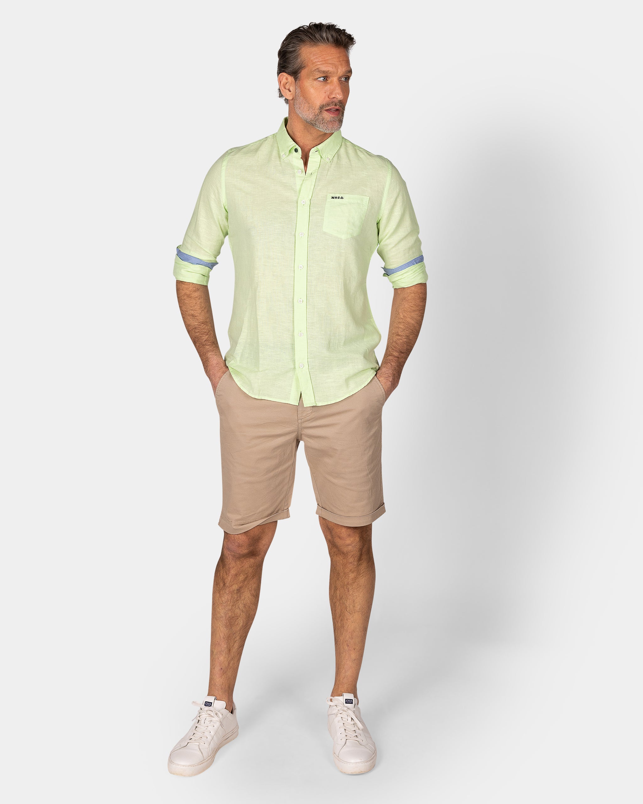 Linen Mint Green Long Sleeve Shirt Linen Mint Green Long Sleeve Shirt