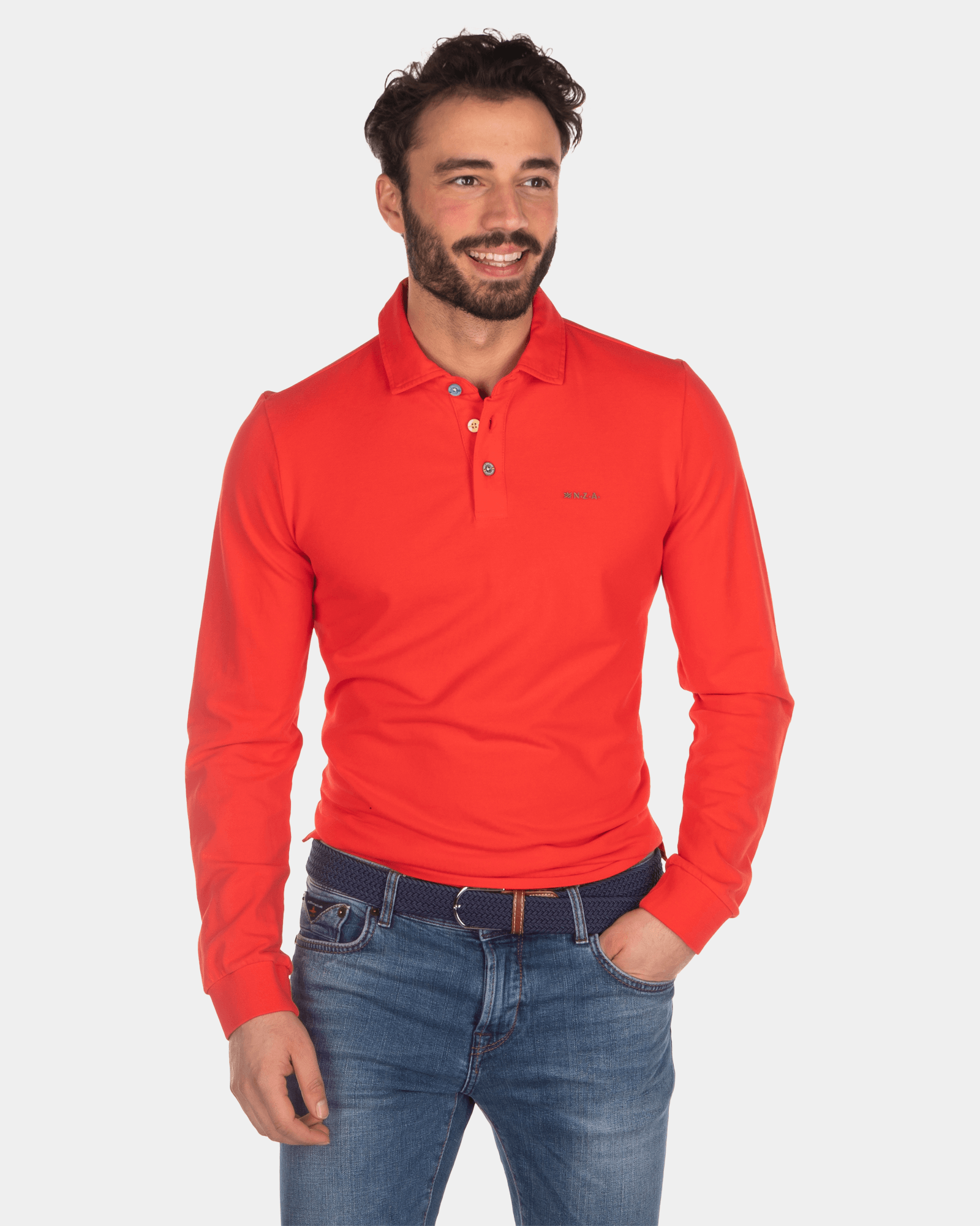 Effen Rugby Shirt - Orange Red Effen Rugby Shirt - Orange Red