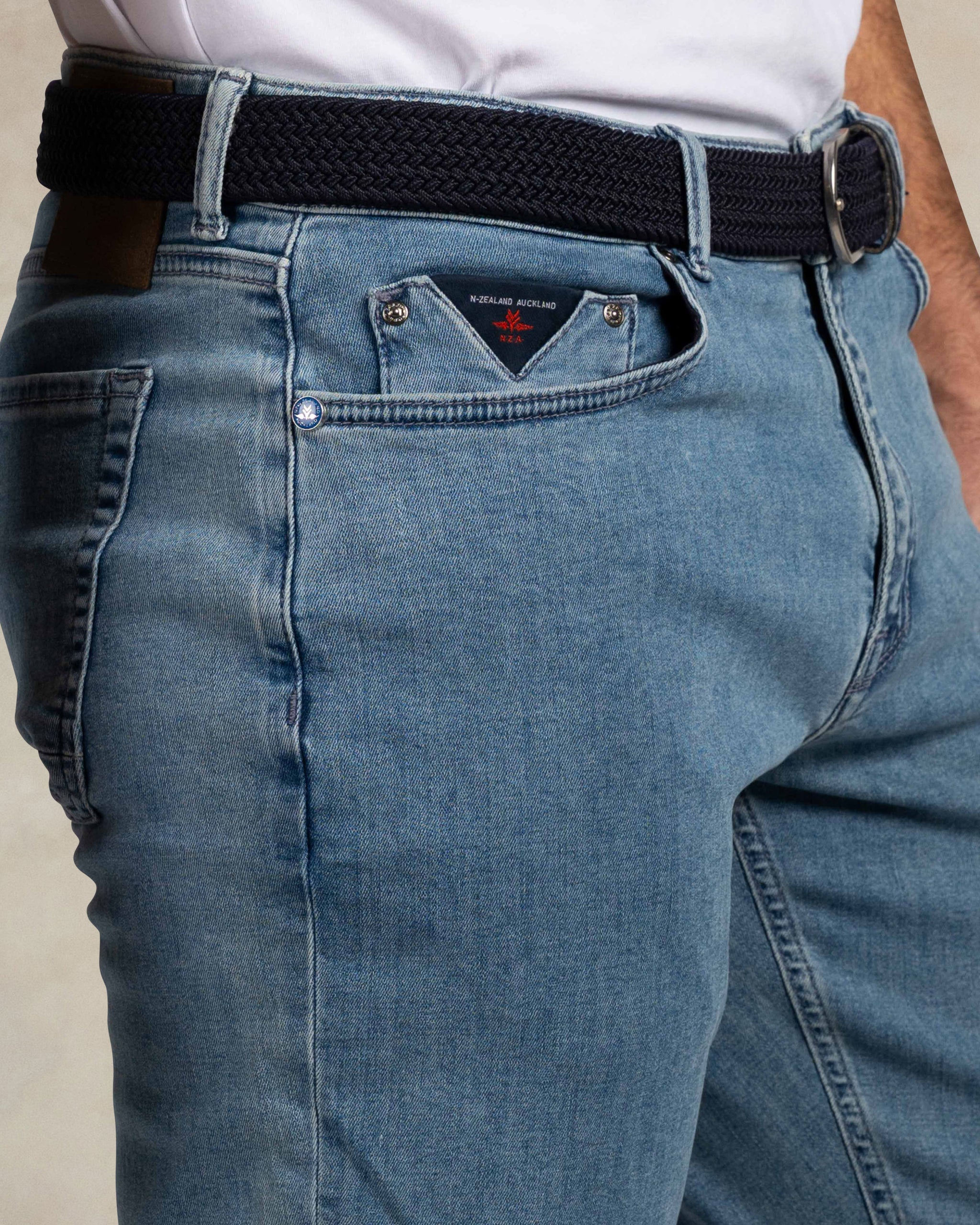 Auckland stretch 5-pocket light wash jeans Auckland stretch 5-pocket light wash jeans