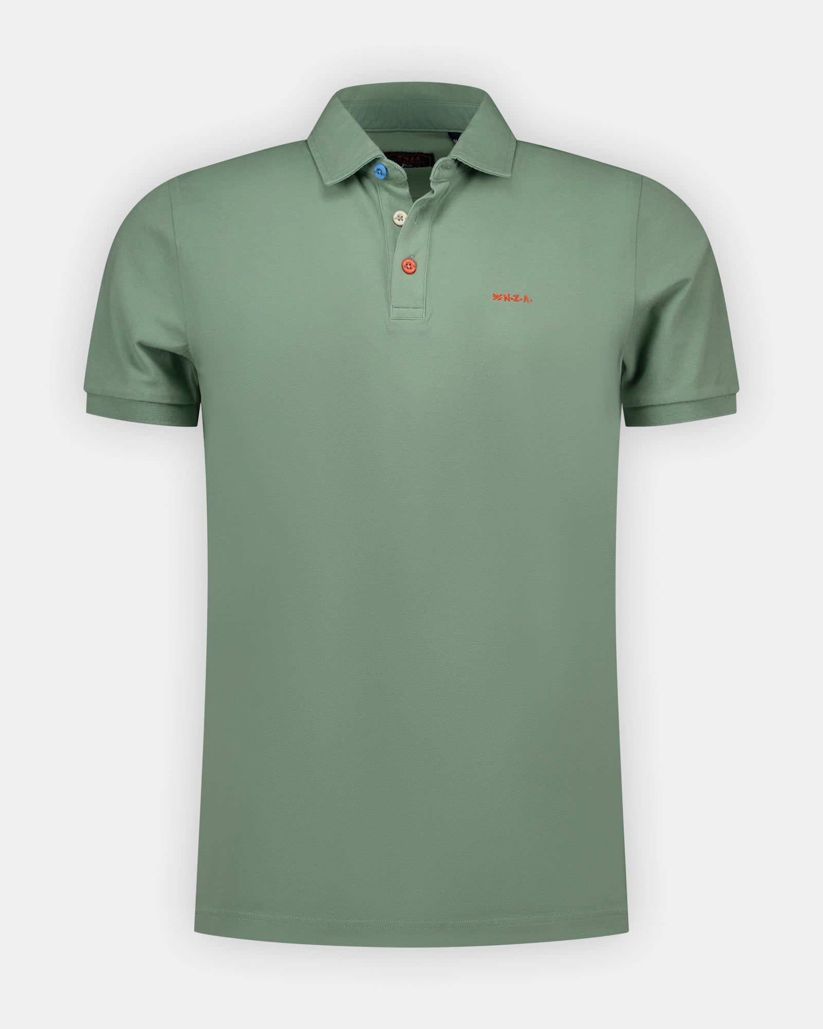 Polo de algodón elástico verde claro Polo de algodón elástico verde claro