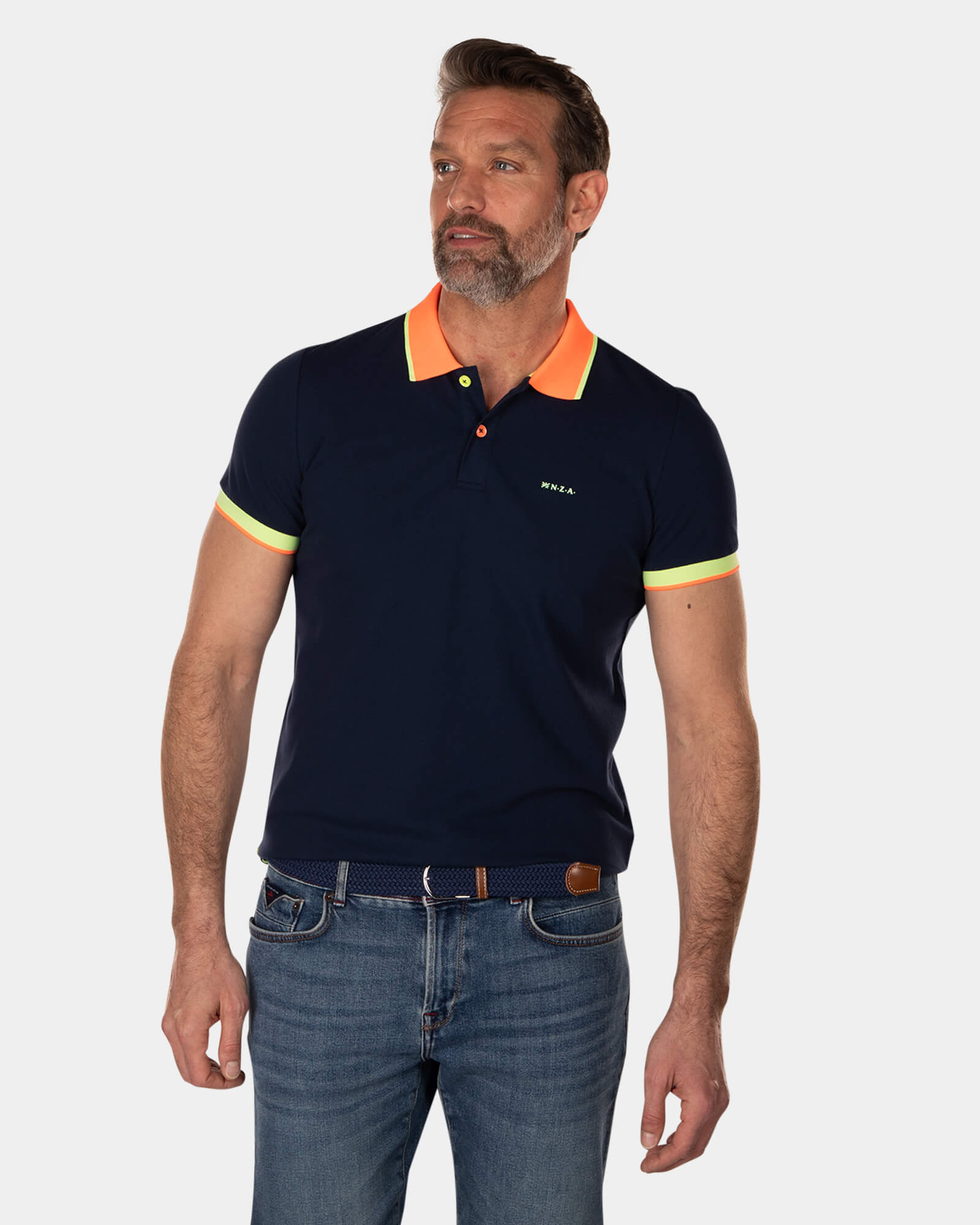 Basic katoenen polo shirt - High Summer Navy Basic katoenen polo shirt - High Summer Navy