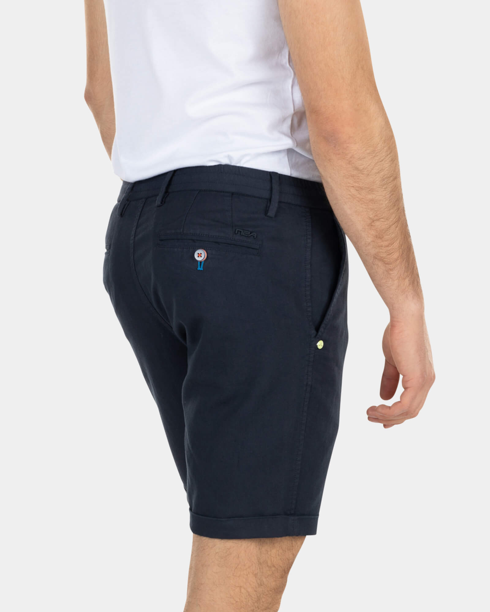 Korte chino van linnen - High Summer Navy Korte chino van linnen - High Summer Navy