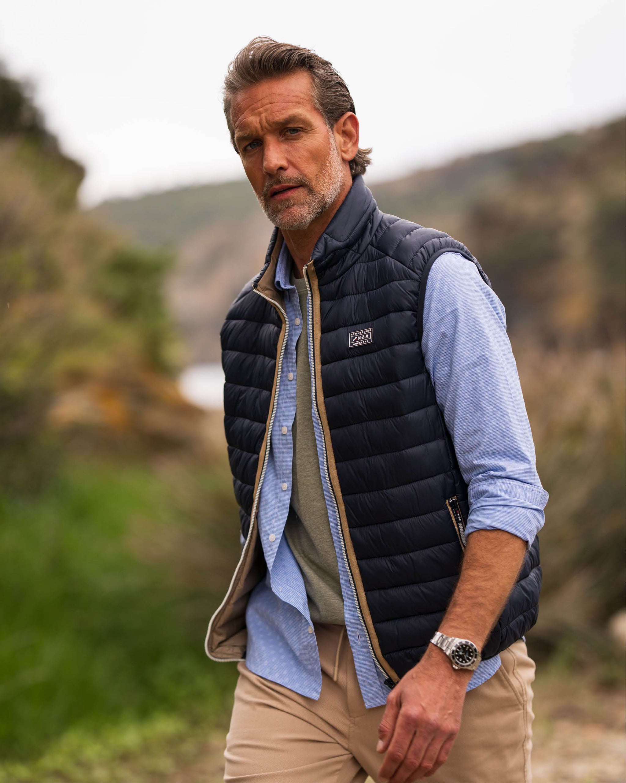 Donker blauwe bodywarmer Donker blauwe bodywarmer