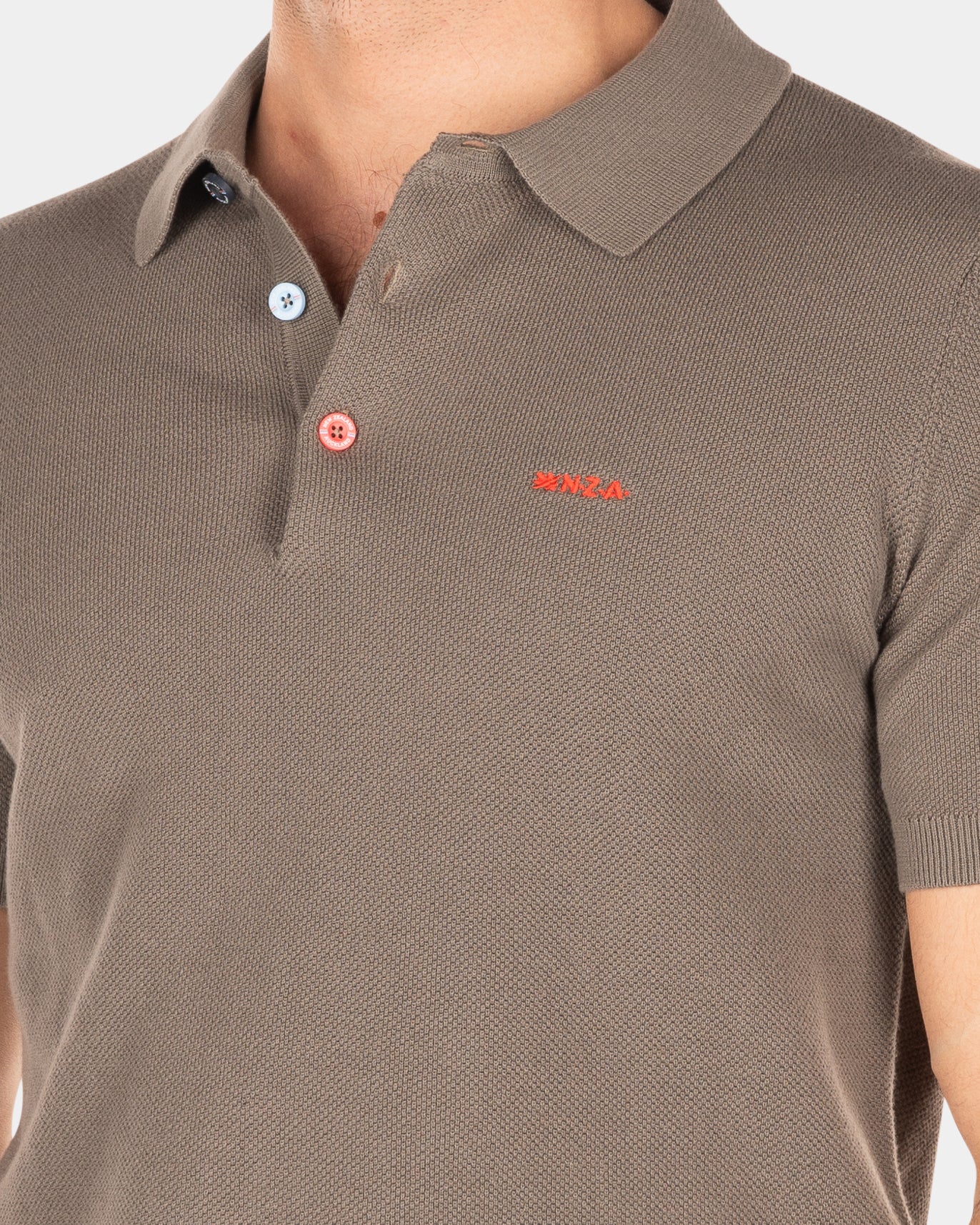 Effen polo met korte mouw - Misty Army Effen polo met korte mouw - Misty Army