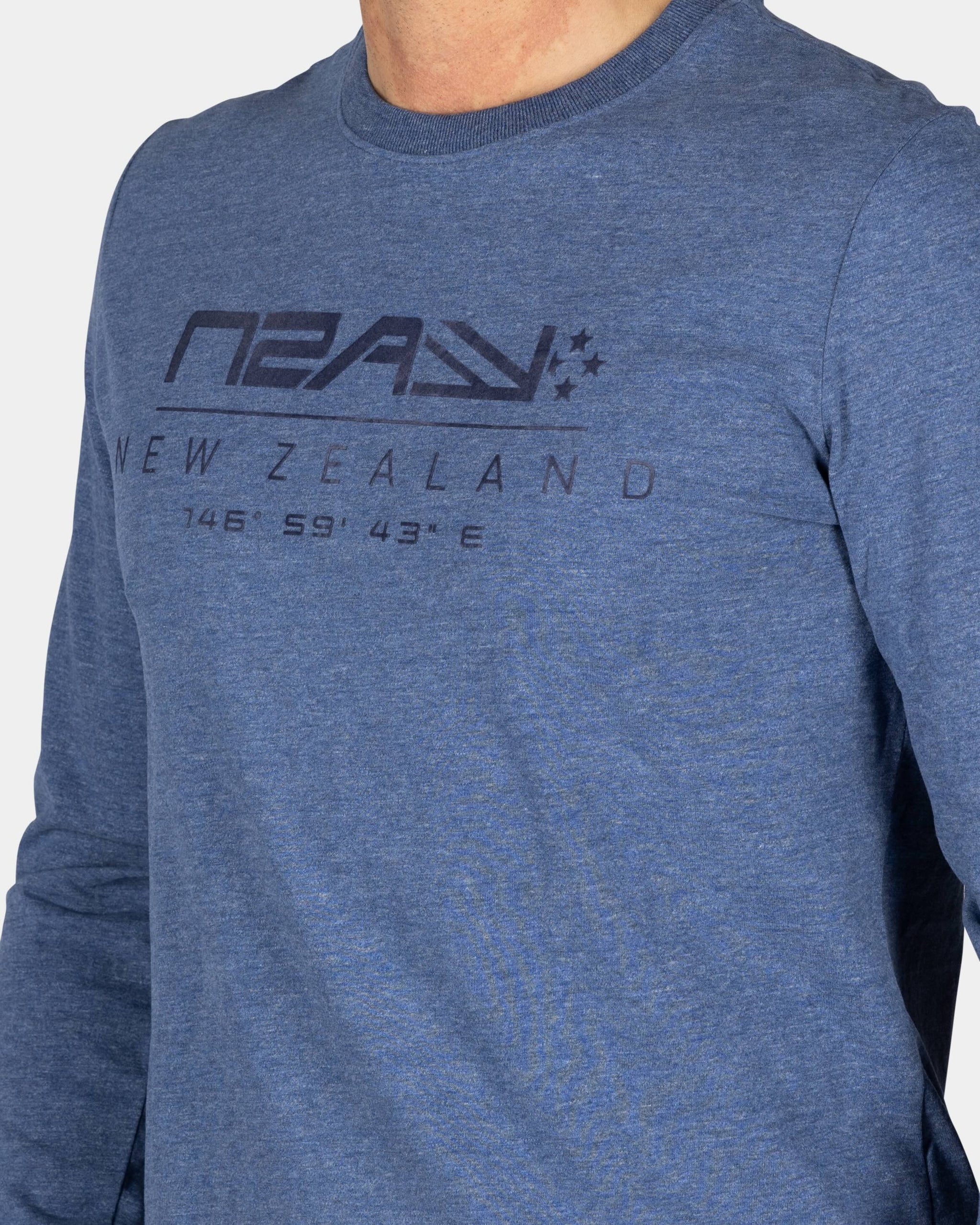 Blauwe katoenen longsleeve Blauwe katoenen longsleeve